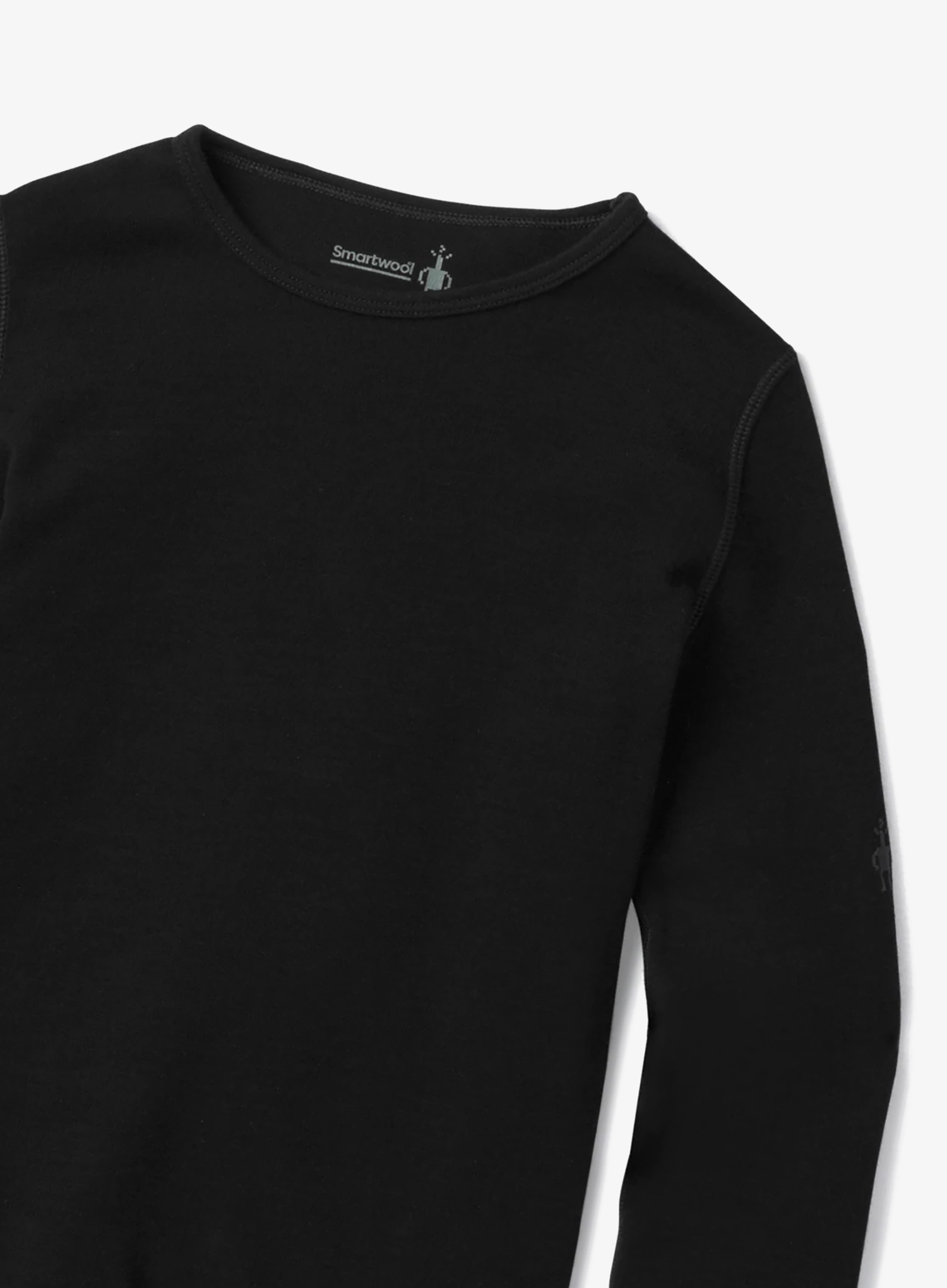 Vaikiškas džemperis Smartwool Classic Thermal Merino Base Layer Crew - black