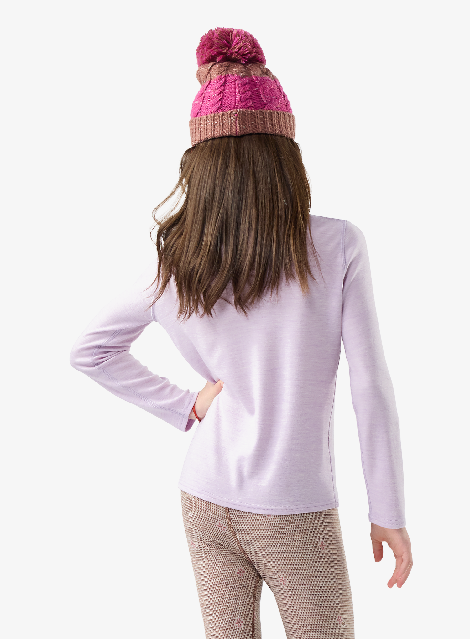 Vaikiškas džemperis Smartwool Classic Thermal Merino Base Layer Crew - lavender sky