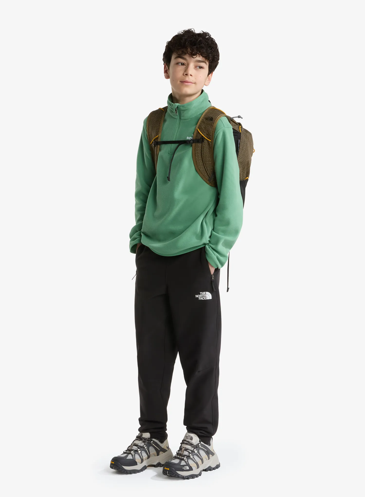 Vaikiškas džemperis The North Face Glacier 1/4 Zip Pullover - dimmed algae