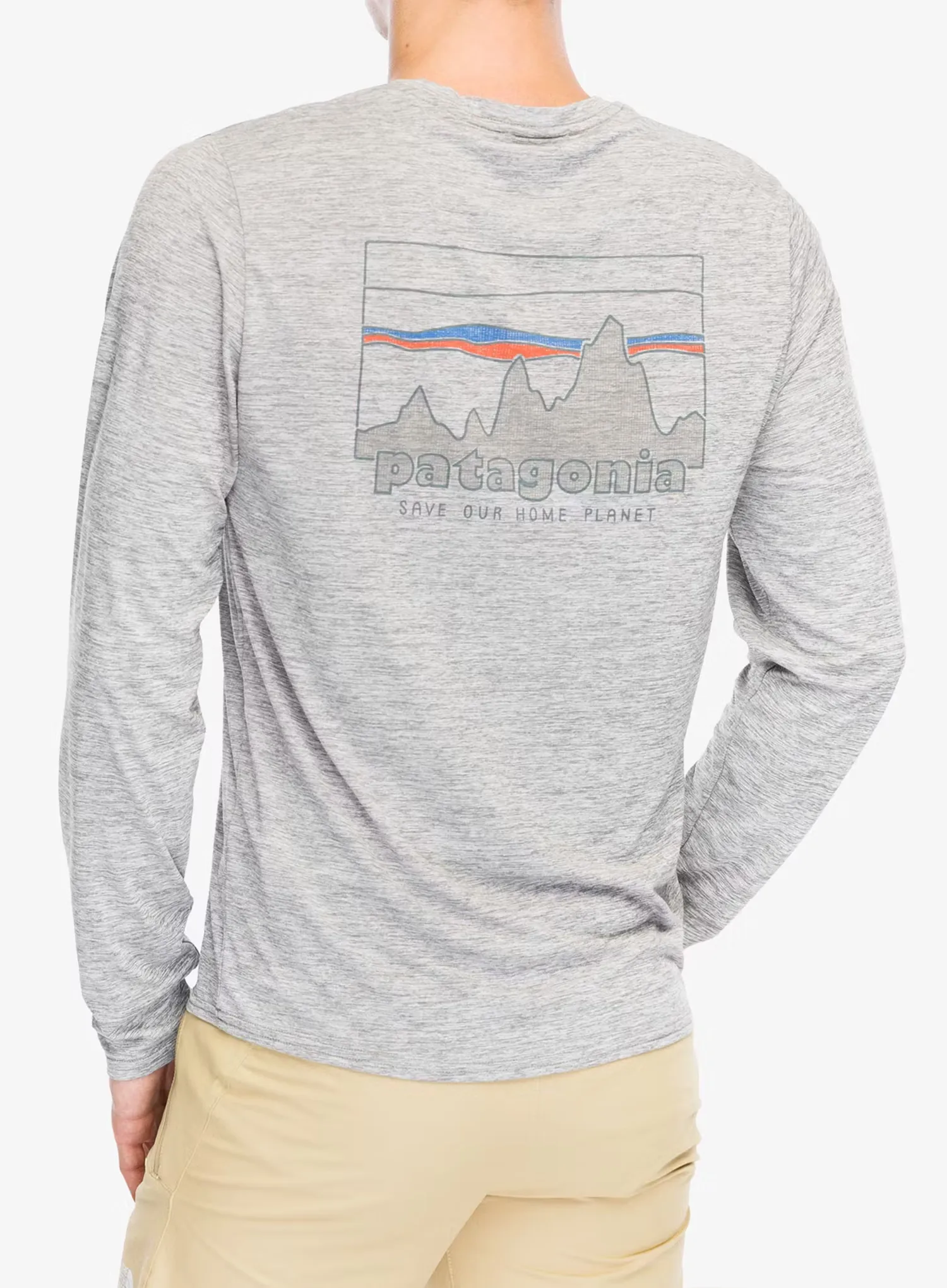 Džemperis Patagonia L/S Cap Cool Daily Graphic Shirt - skyline/feather grey