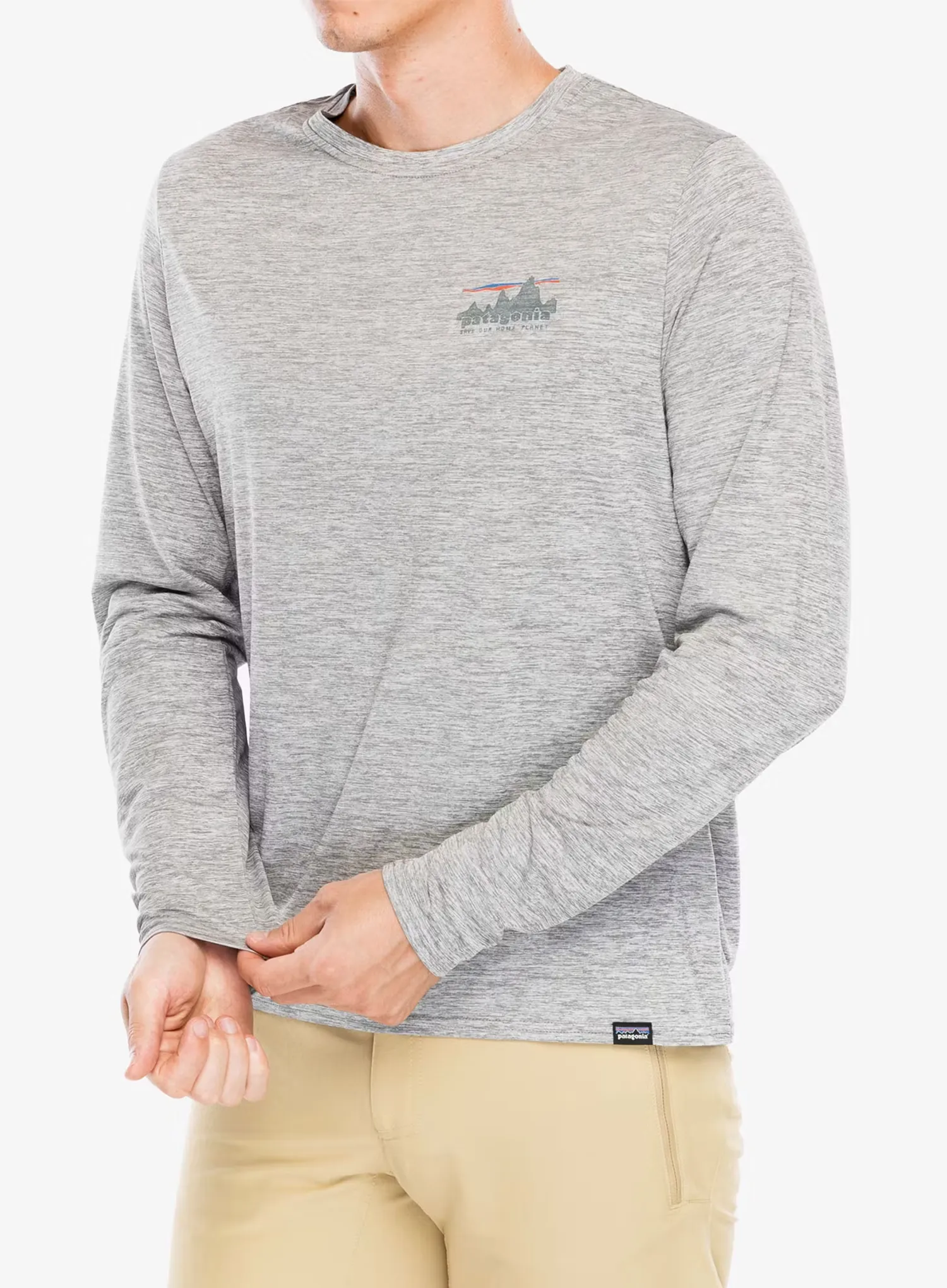 Džemperis Patagonia L/S Cap Cool Daily Graphic Shirt - skyline/feather grey