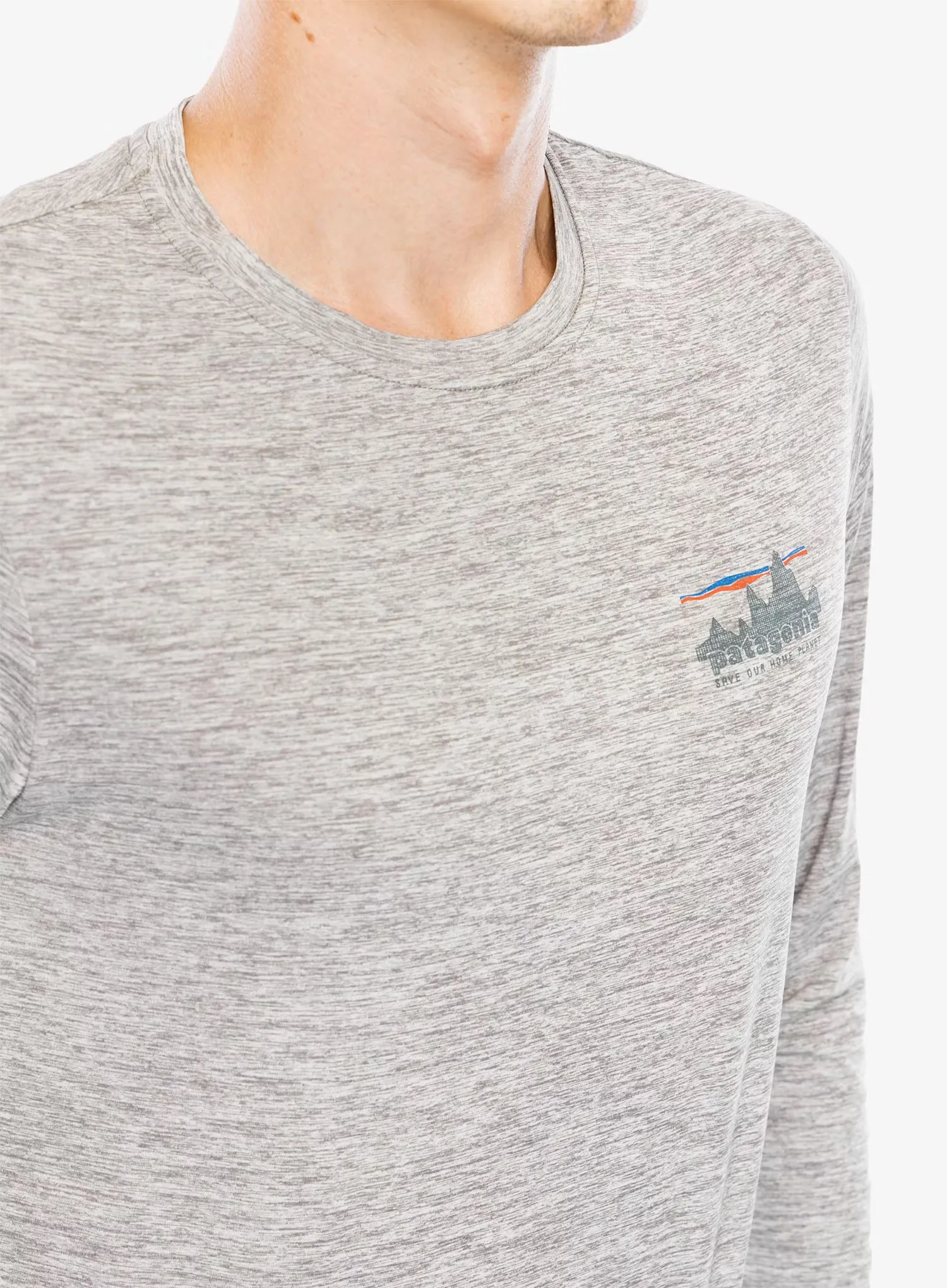 Džemperis Patagonia L/S Cap Cool Daily Graphic Shirt - skyline/feather grey