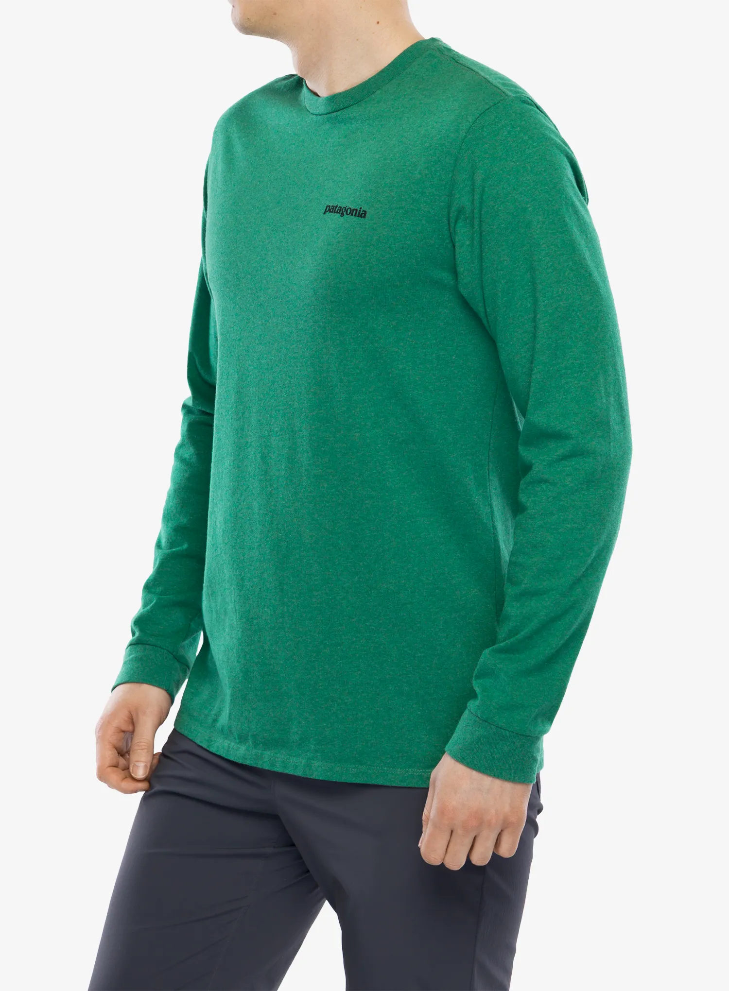 Džemperis Patagonia L/S P-6 Logo Responsibili-Tee - p-6 outline/heartleaf green