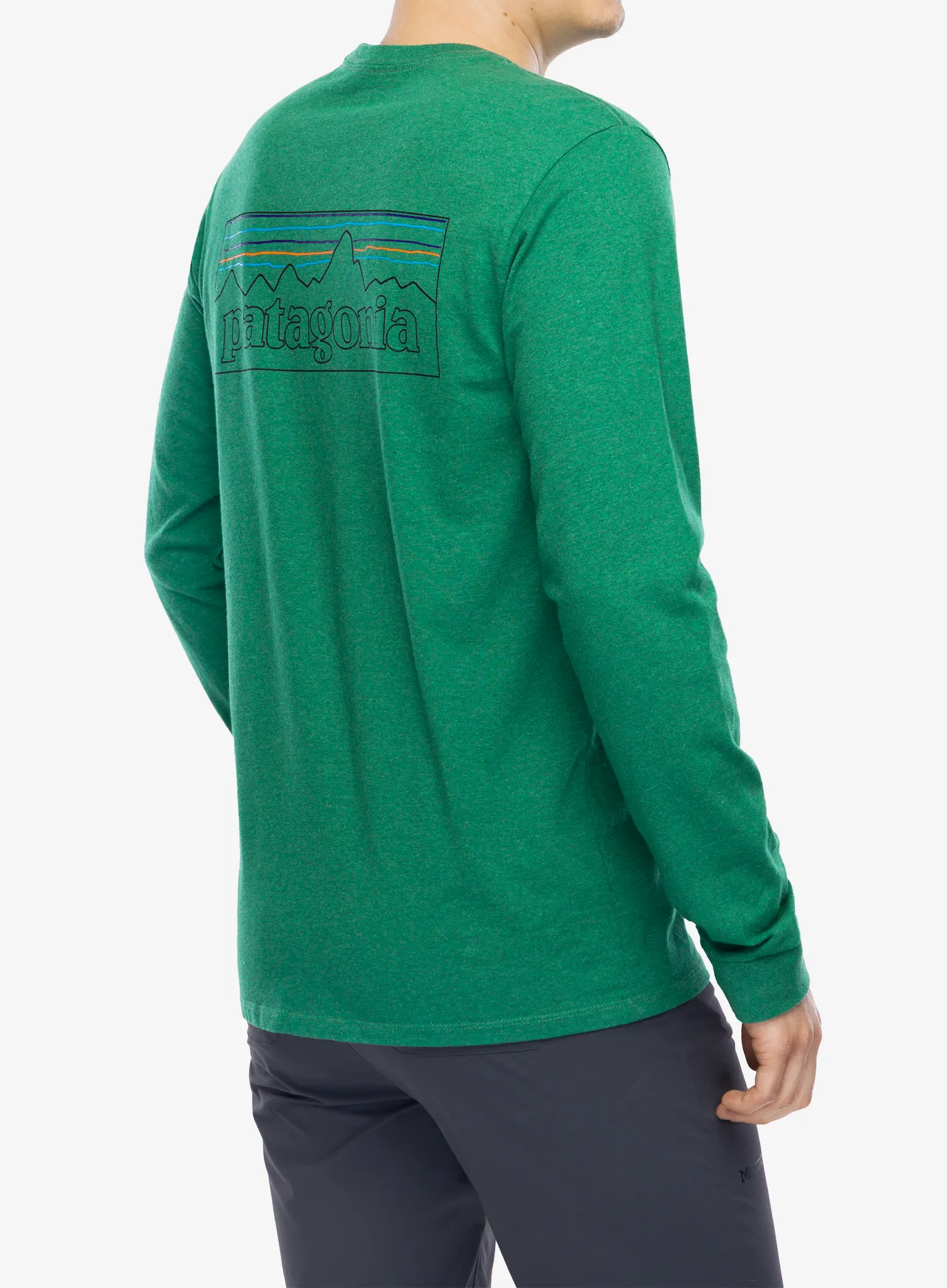 Džemperis Patagonia L/S P-6 Logo Responsibili-Tee - p-6 outline/heartleaf green
