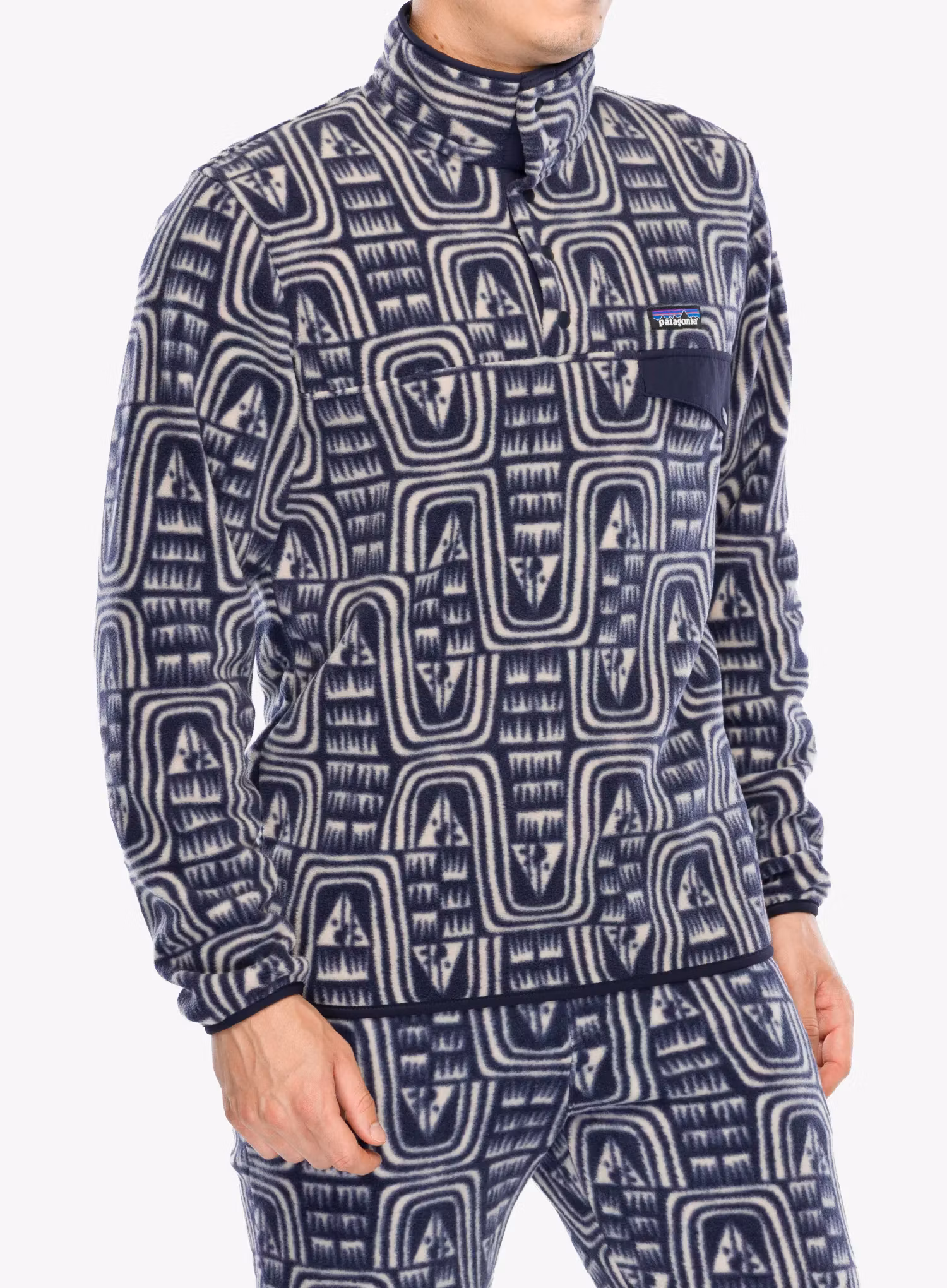 Džemperis Patagonia Lightweight Synch Snap-T Pullover - flow/sunken blue