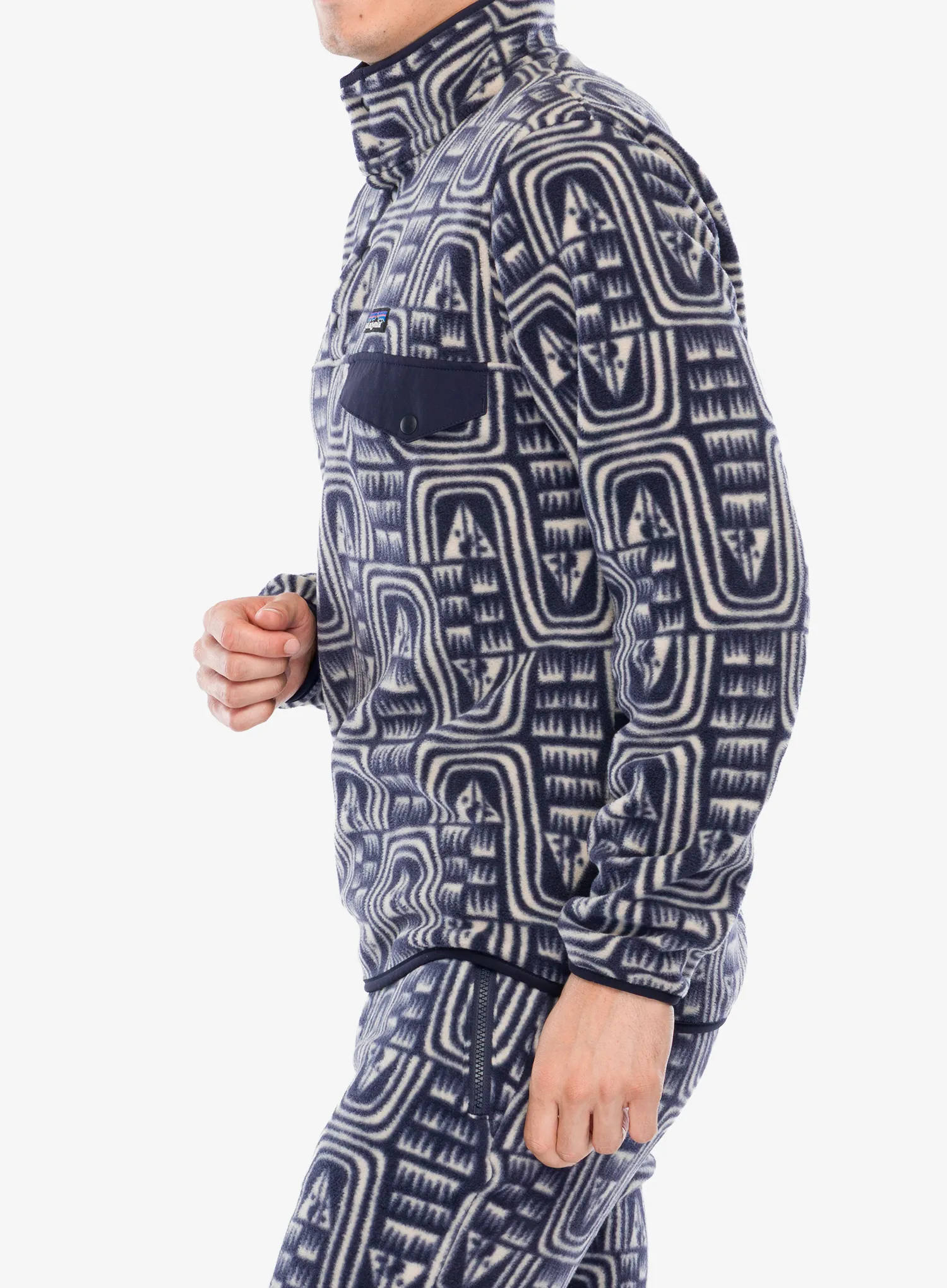 Džemperis Patagonia Lightweight Synch Snap-T Pullover - flow/sunken blue