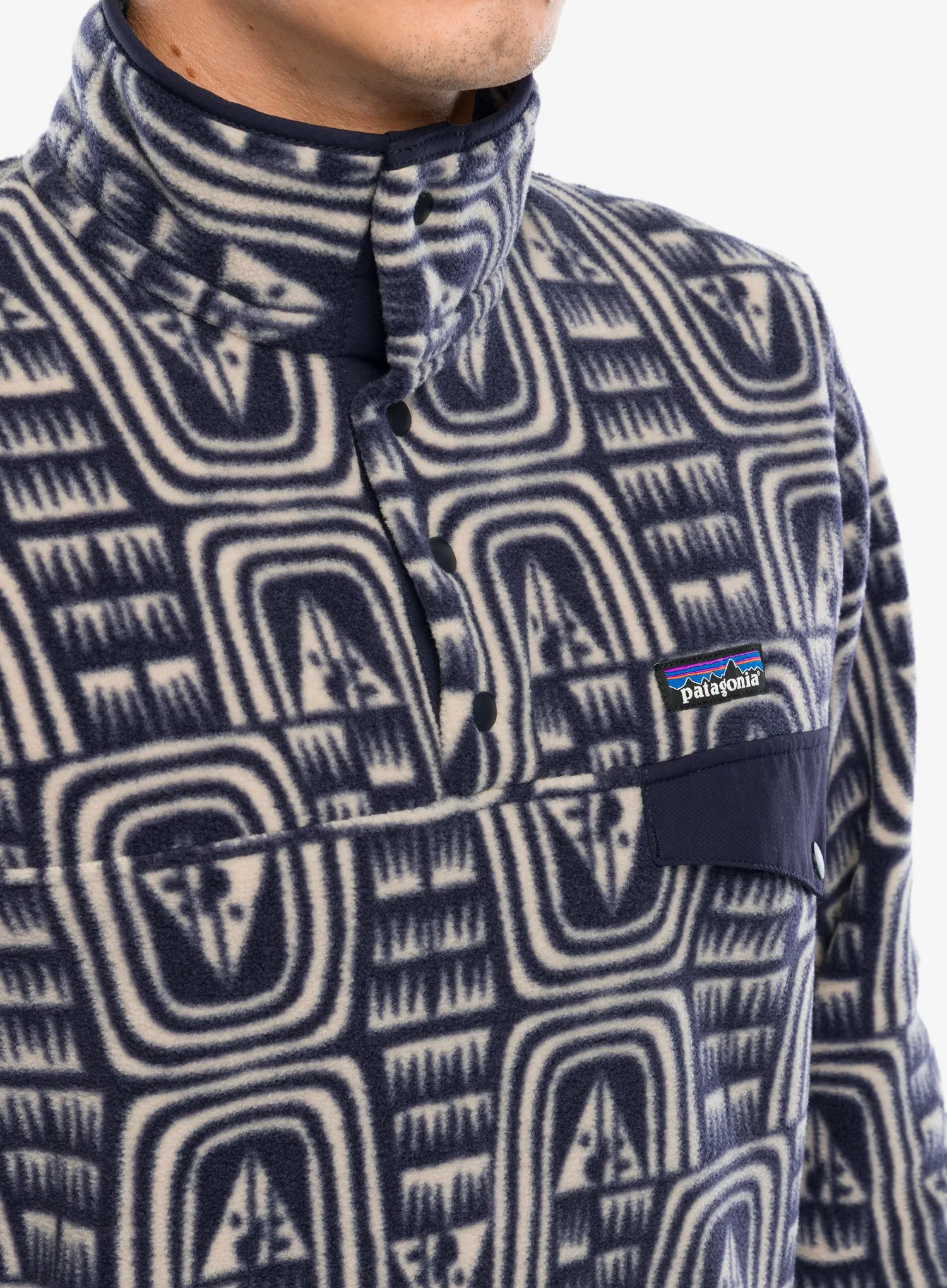 Džemperis Patagonia Lightweight Synch Snap-T Pullover - flow/sunken blue
