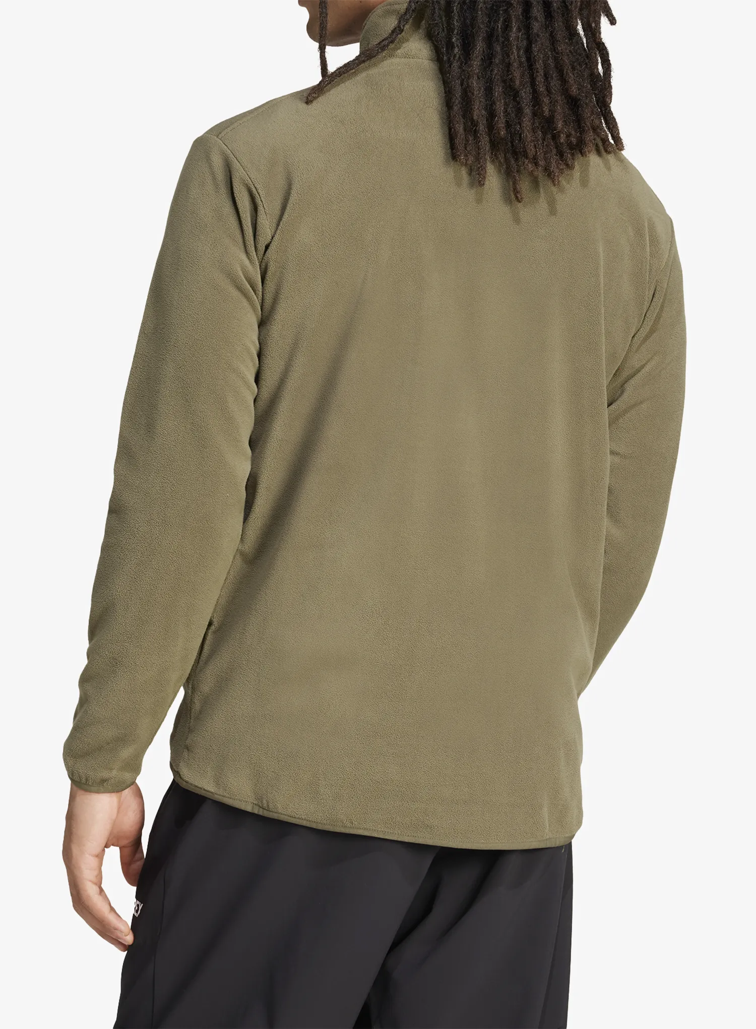 Flisinis džemperis adidas TERREX Multi Essentials 1/2 Zip Fleece Jacket - olive strata/olive strata