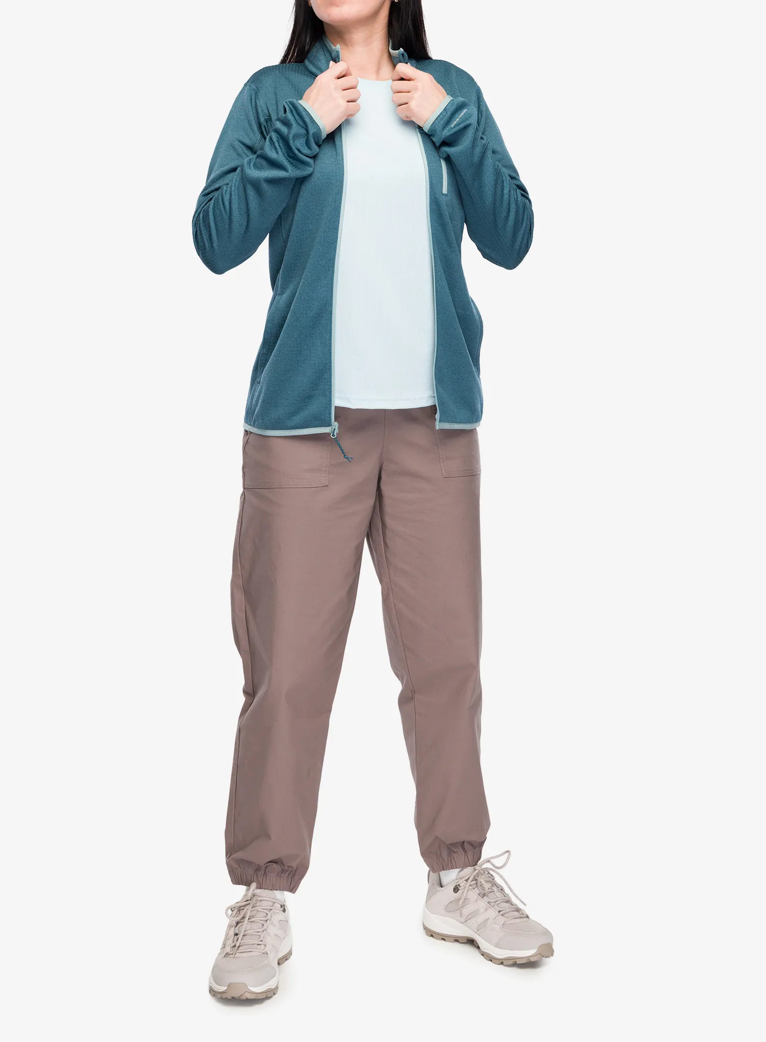 Flisinis džemperis moterims Columbia Essential Hike Grid Fleece Full Zip - everblue/crushed blue