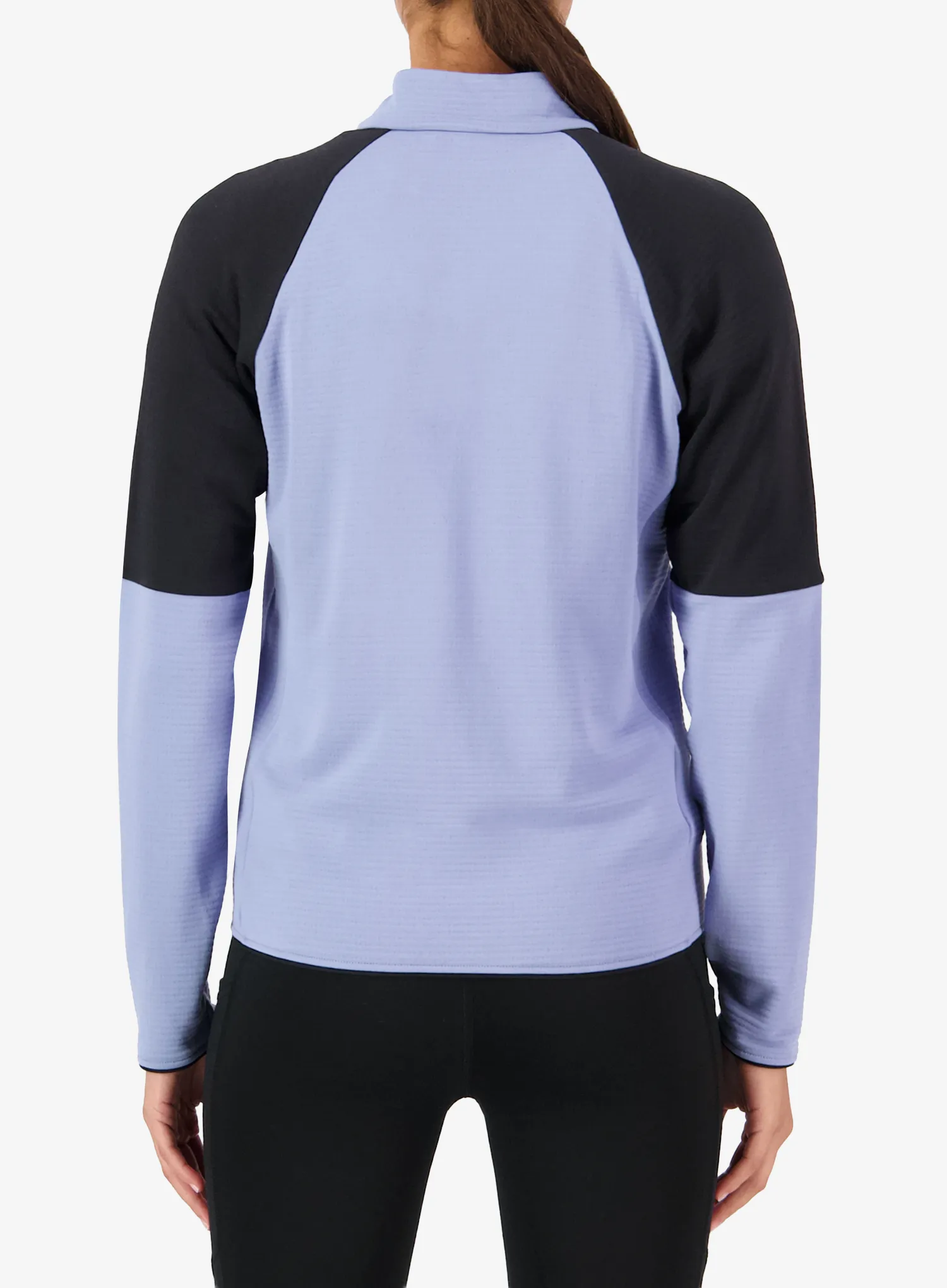 Flisinis džemperis moterims Mons Royale Quad Merino Fleece Jacket - skyline/black