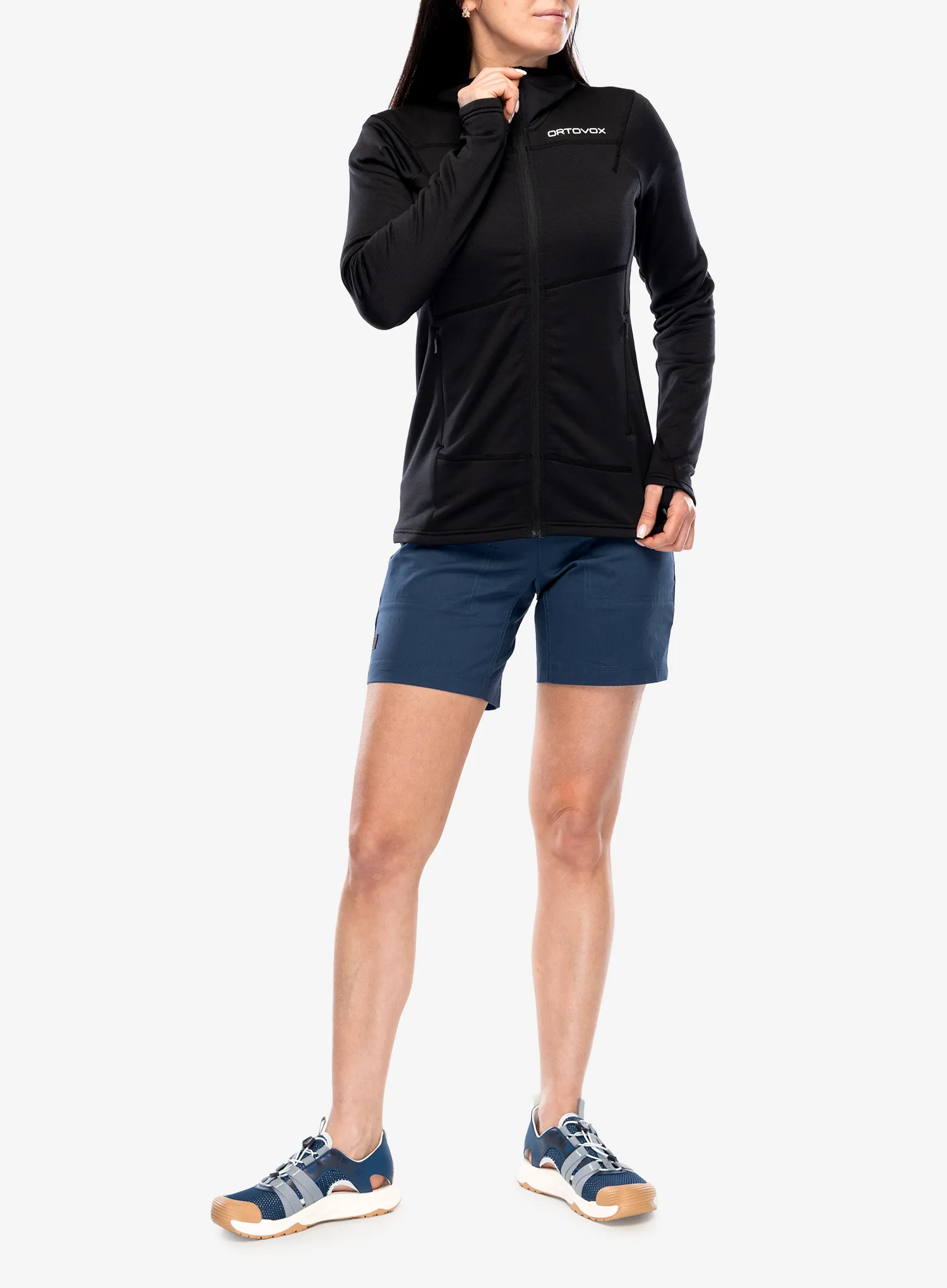 Flisinis džemperis moterims Ortovox Fleece Light Hoody - black raven