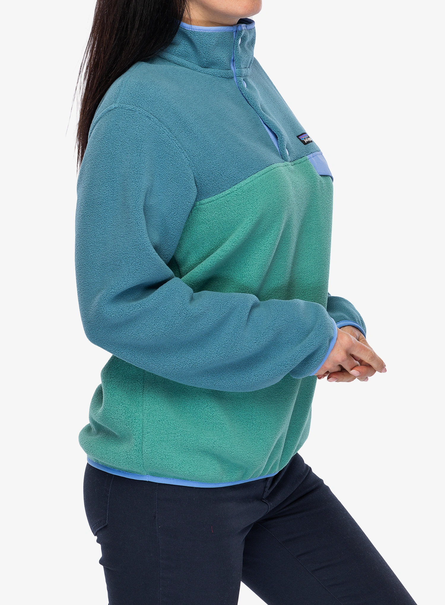 Flisinis džemperis moterims Patagonia Lightweight Synch Snap-T Pullover - heartleaf green