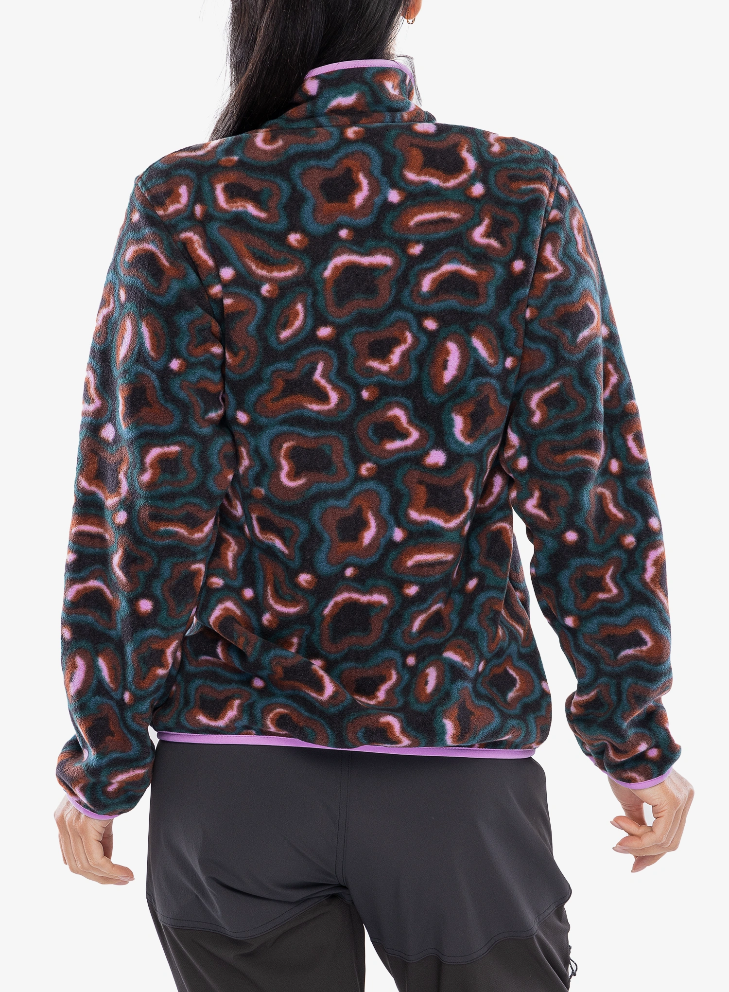 Flisinis džemperis moterims Patagonia Lightweight Synch Snap-T Pullover - soft spirea/dried vanilla