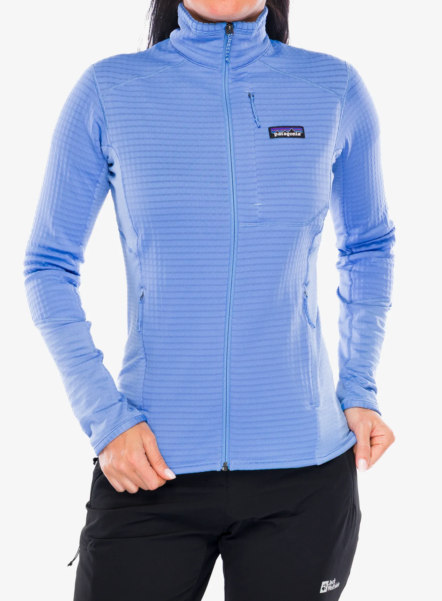 Flisinis džemperis moterims Patagonia R1 Hybrid Jacket - abundant blue
