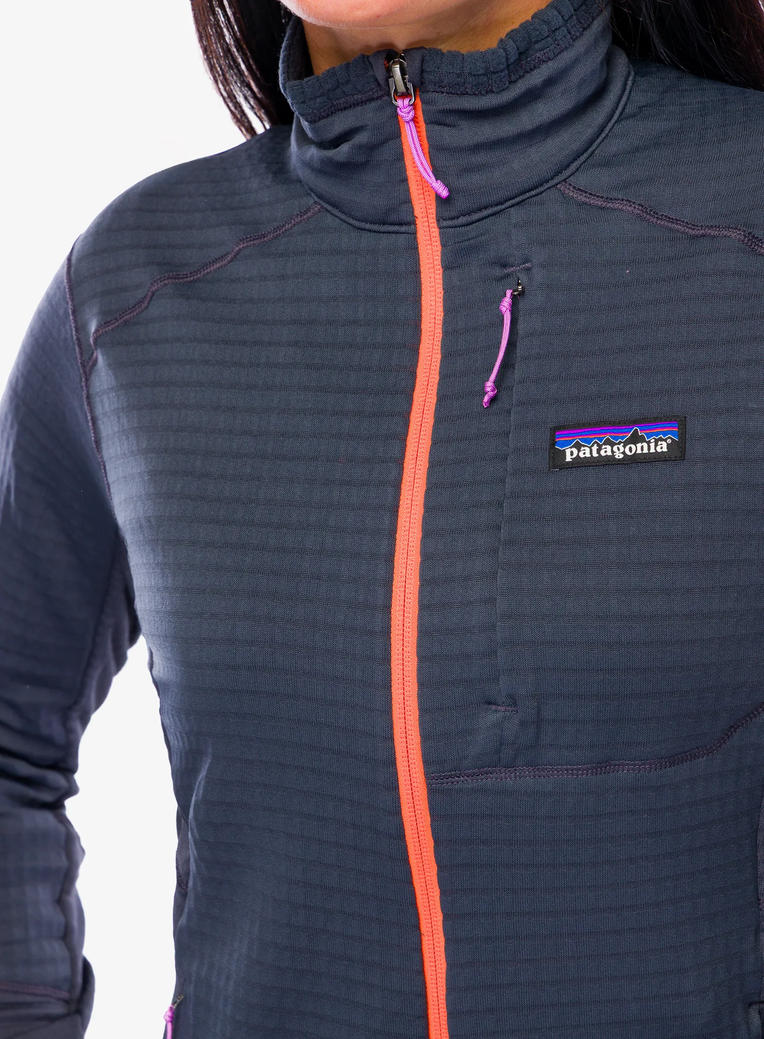 Flisinis džemperis moterims Patagonia R1 Hybrid Jacket - smolder blue