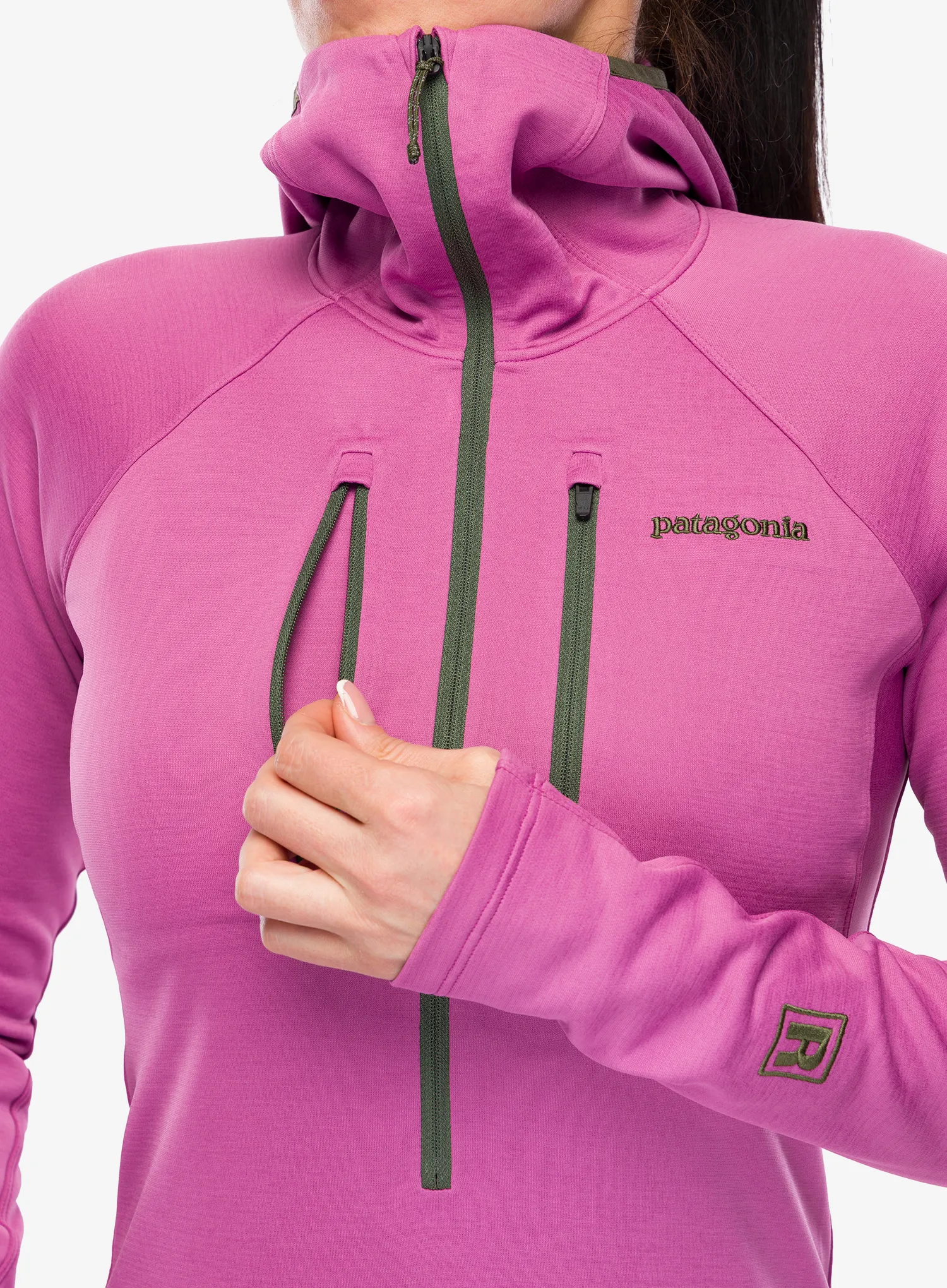 Flisinis džemperis moterims Patagonia R1 Ultralight Hoody - faded magenta