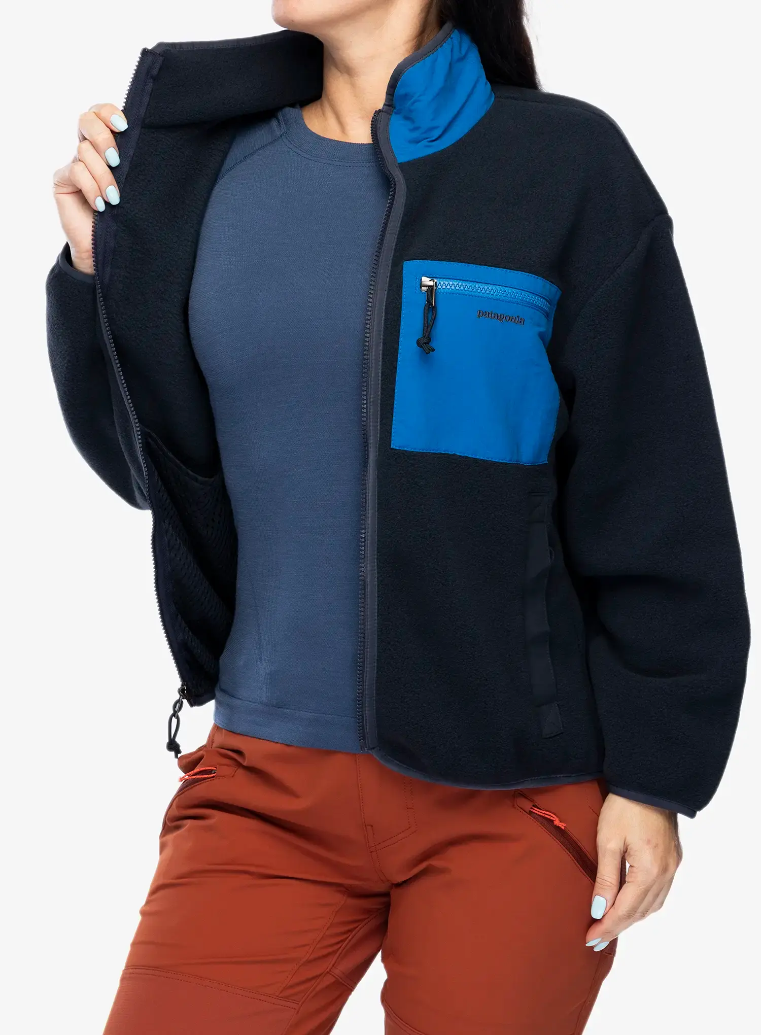 Flisinis džemperis moterims Patagonia Synch Jacket - pitch blue