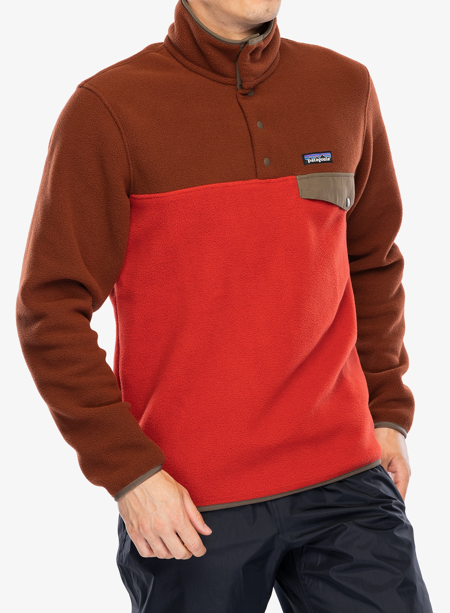 Flisinis džemperis Patagonia Lightweight Synch Snap-T Pullover - amanita red