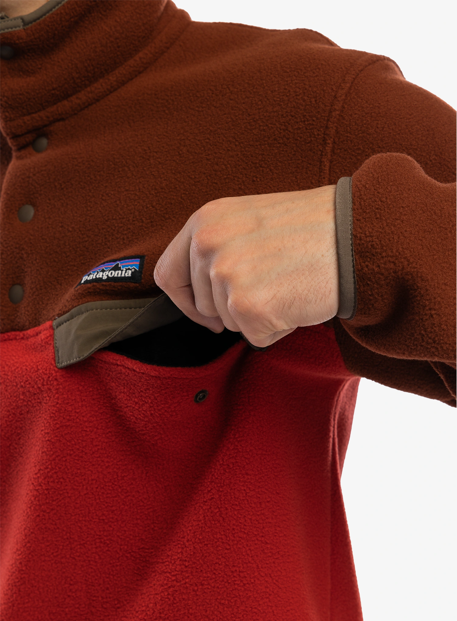Flisinis džemperis Patagonia Lightweight Synch Snap-T Pullover - amanita red