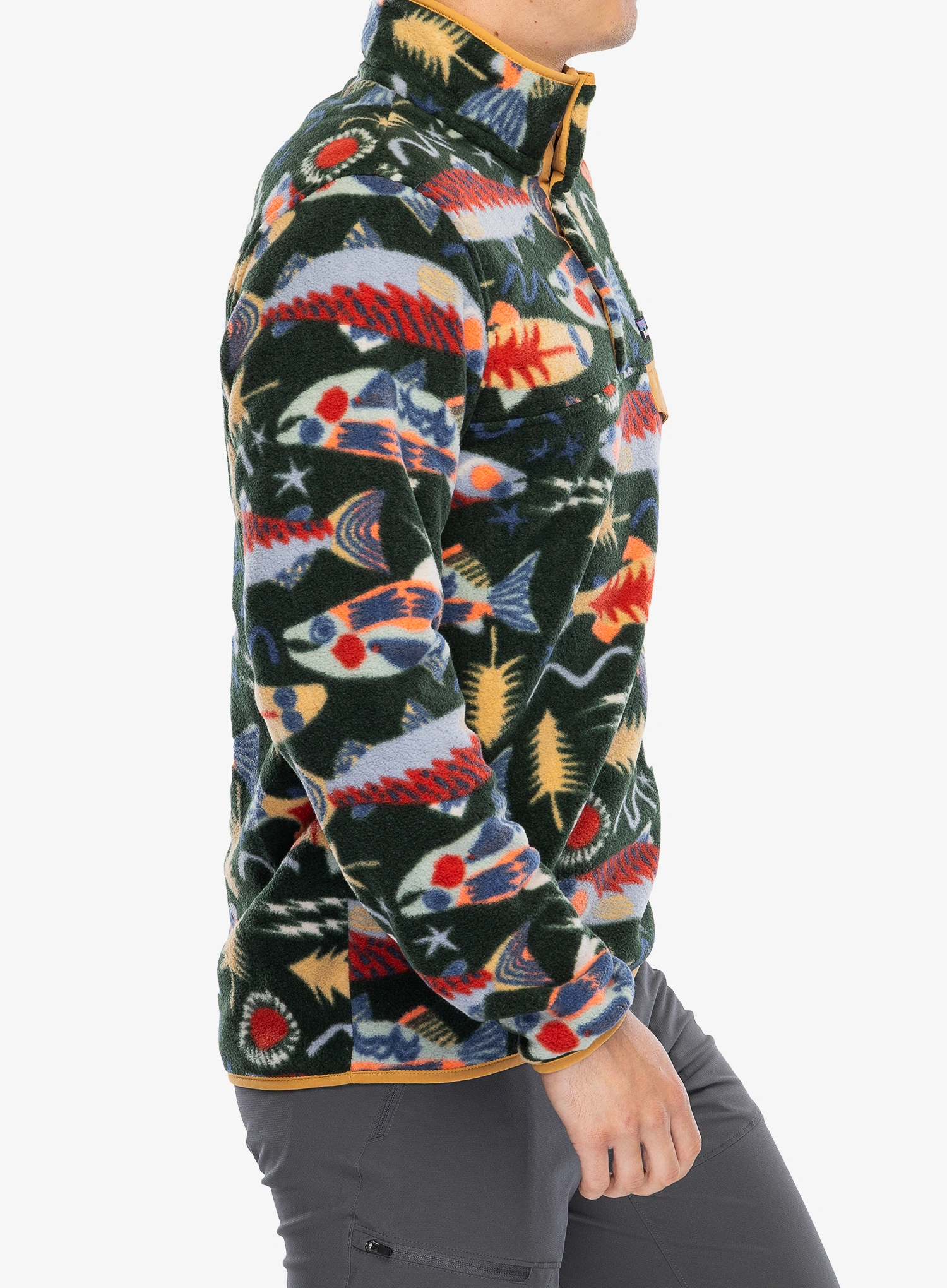 Flisinis džemperis Patagonia Lightweight Synch Snap-T Pullover - salmon energy/old green