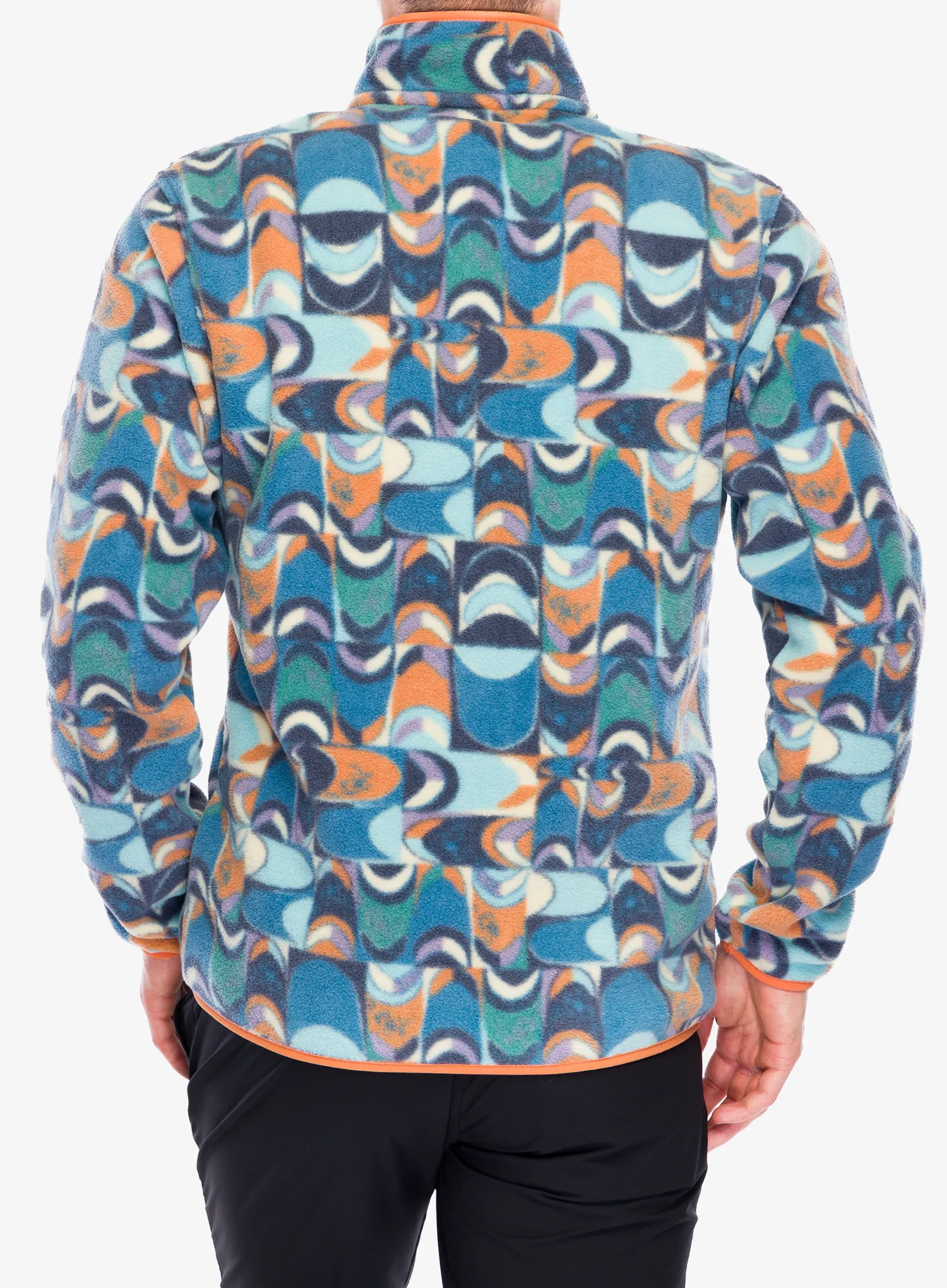 Flisinis džemperis Patagonia Lightweight Synch Snap-T Pullover - swallowtail geo/still blue