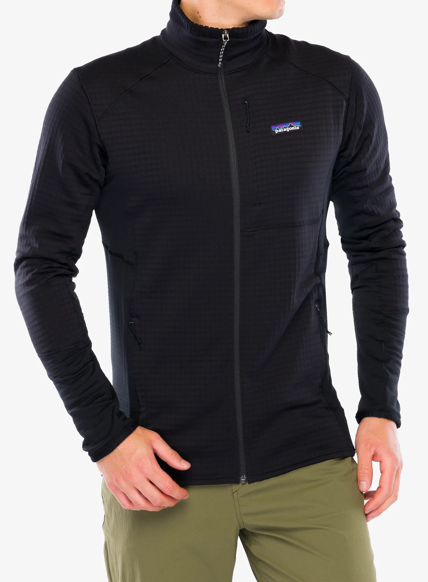 Flisinis džemperis Patagonia R1 Hybrid Jacket - black
