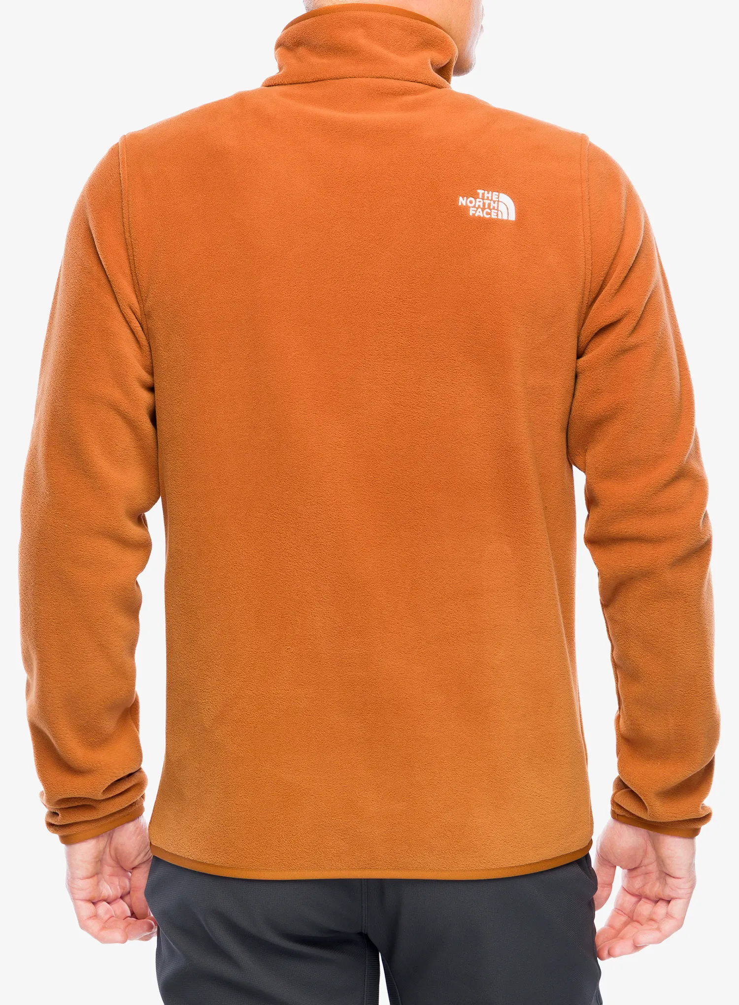 Flisinis džemperis The North Face Glacier Fleece 1/4 Zip Jacket - burnt umber