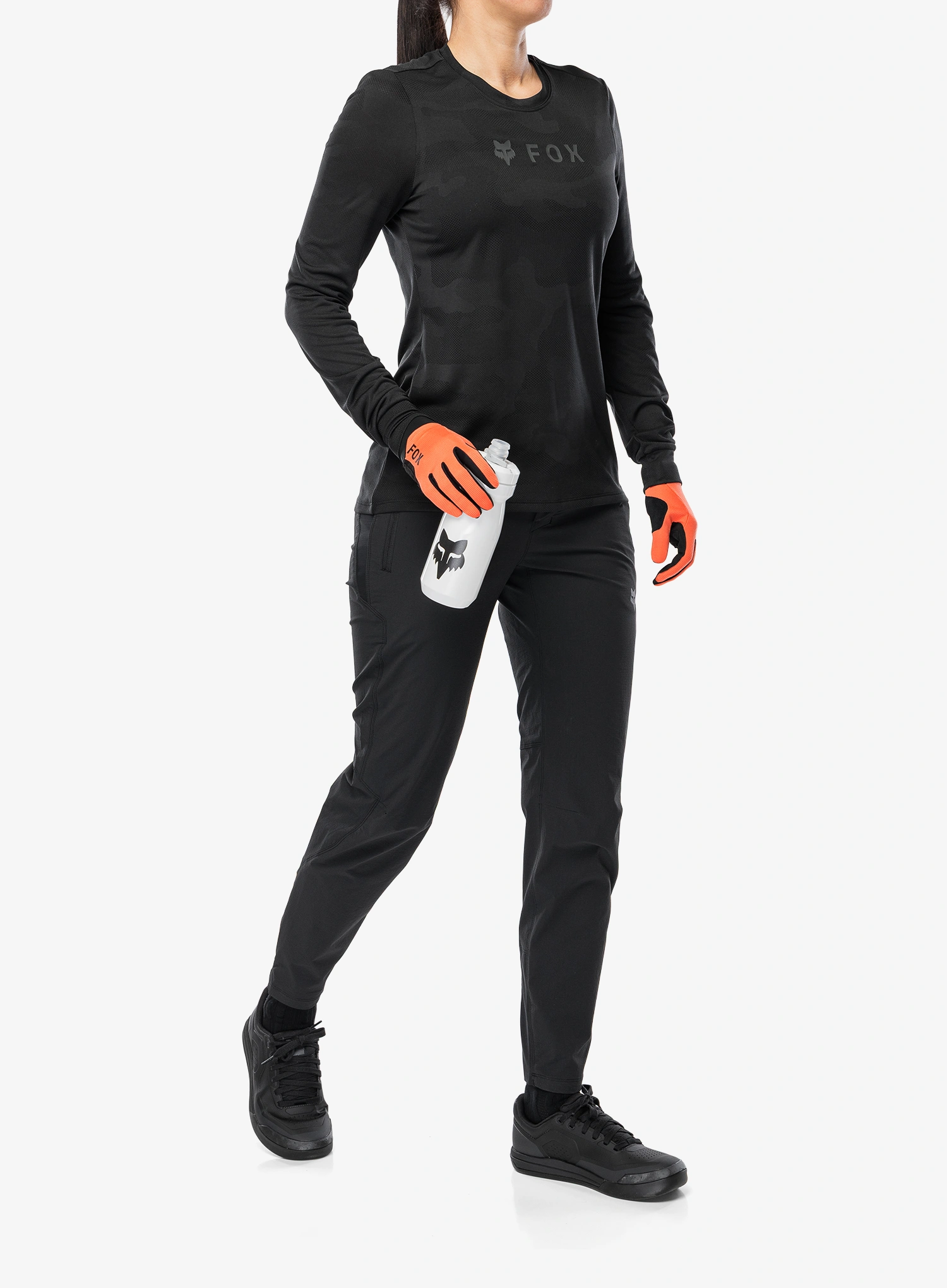 Moteriškas dviratininko džemperis Fox Ranger Tru Dri LS Jersey - black