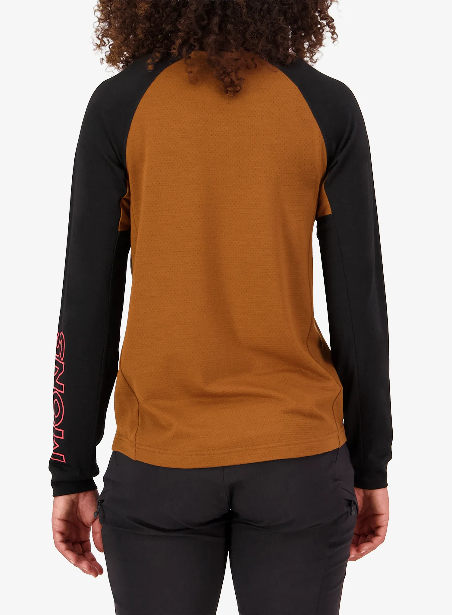 Moteriškas dviratininko džemperis Mons Royale Tarn Merino Long Sleeve - caramel/black