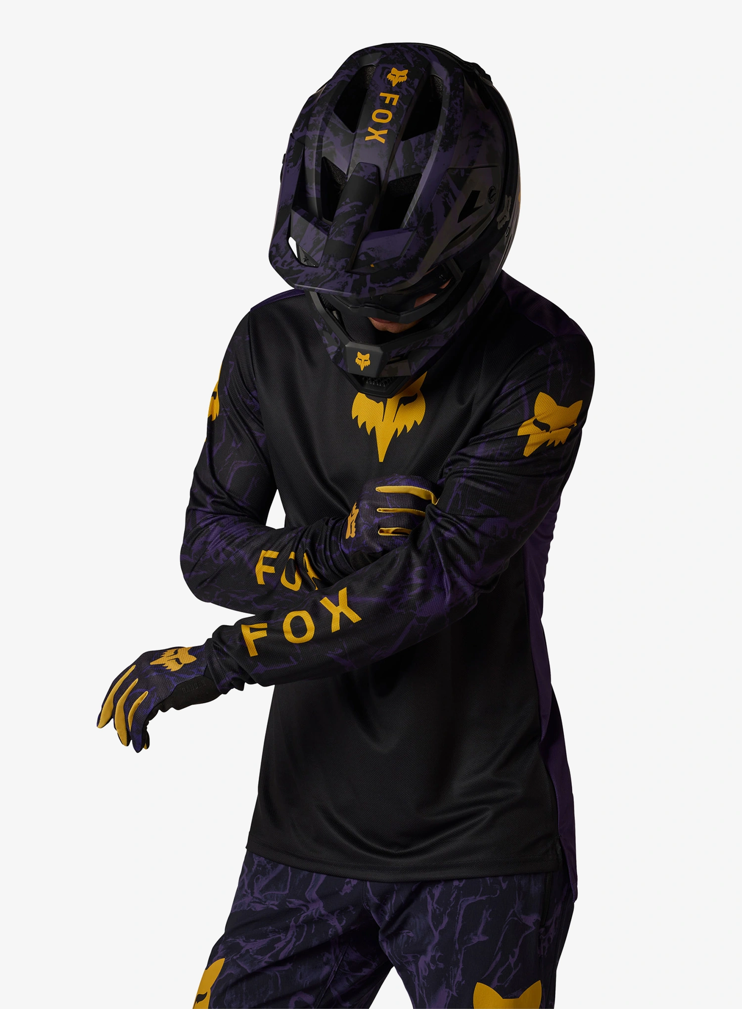 Dviratininko džemperis Fox Ranger LS Jersey Img Print - plum