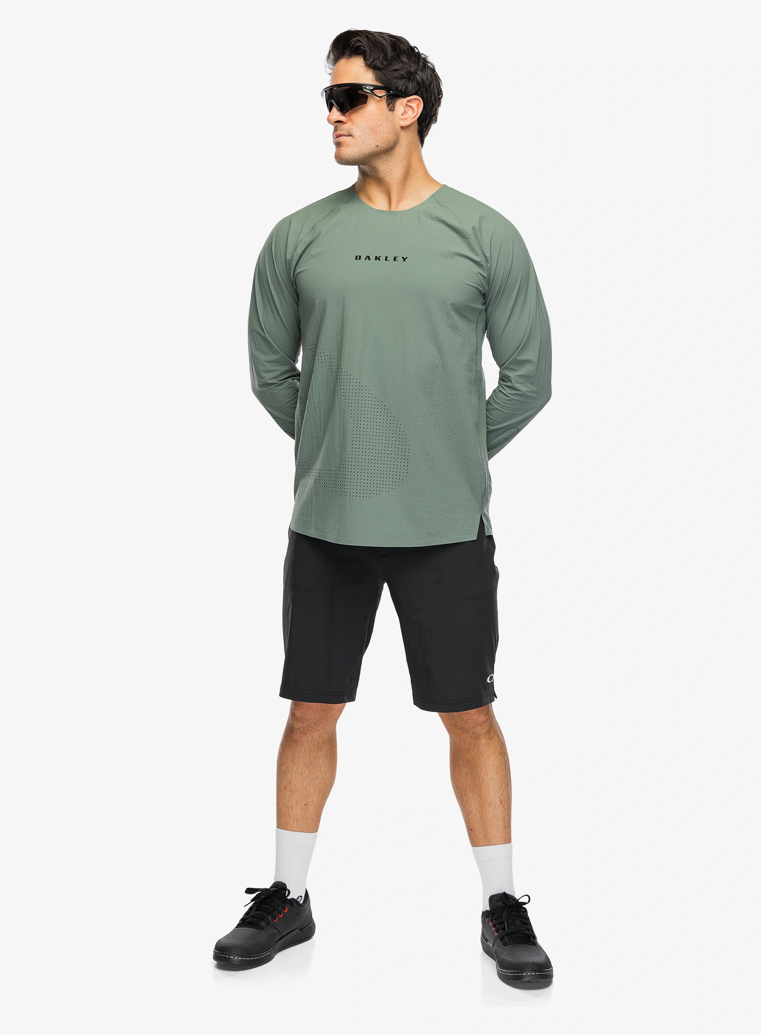 Dviratininko džemperis Oakley Seeker Whip LS Jersey - aviator green