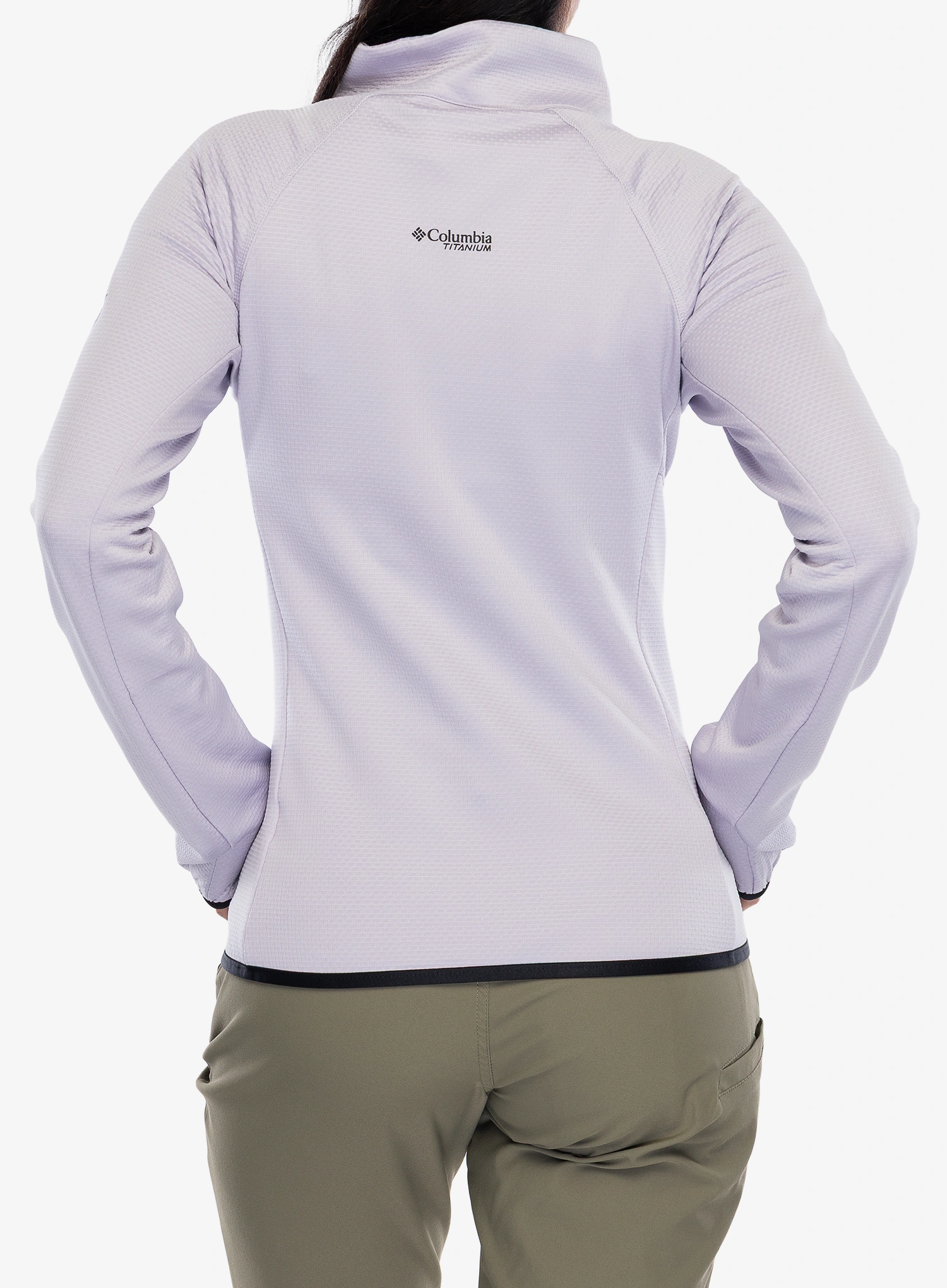 Moteriškas džemperis su užtrauktuku Columbia Triple Canyon Grid Fleece Full Zip - lavender pearl/black