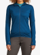 Moteriškas džemperis su užtrauktuku Icebreaker Merino Blend 300 RealFleece Descender LS Zip - atlantis