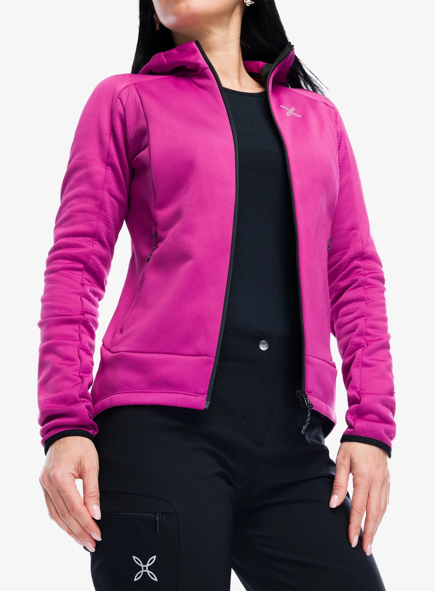 Moteriškas džemperis su užtrauktuku Montura Pulse Hooded Maglia - baton rouge