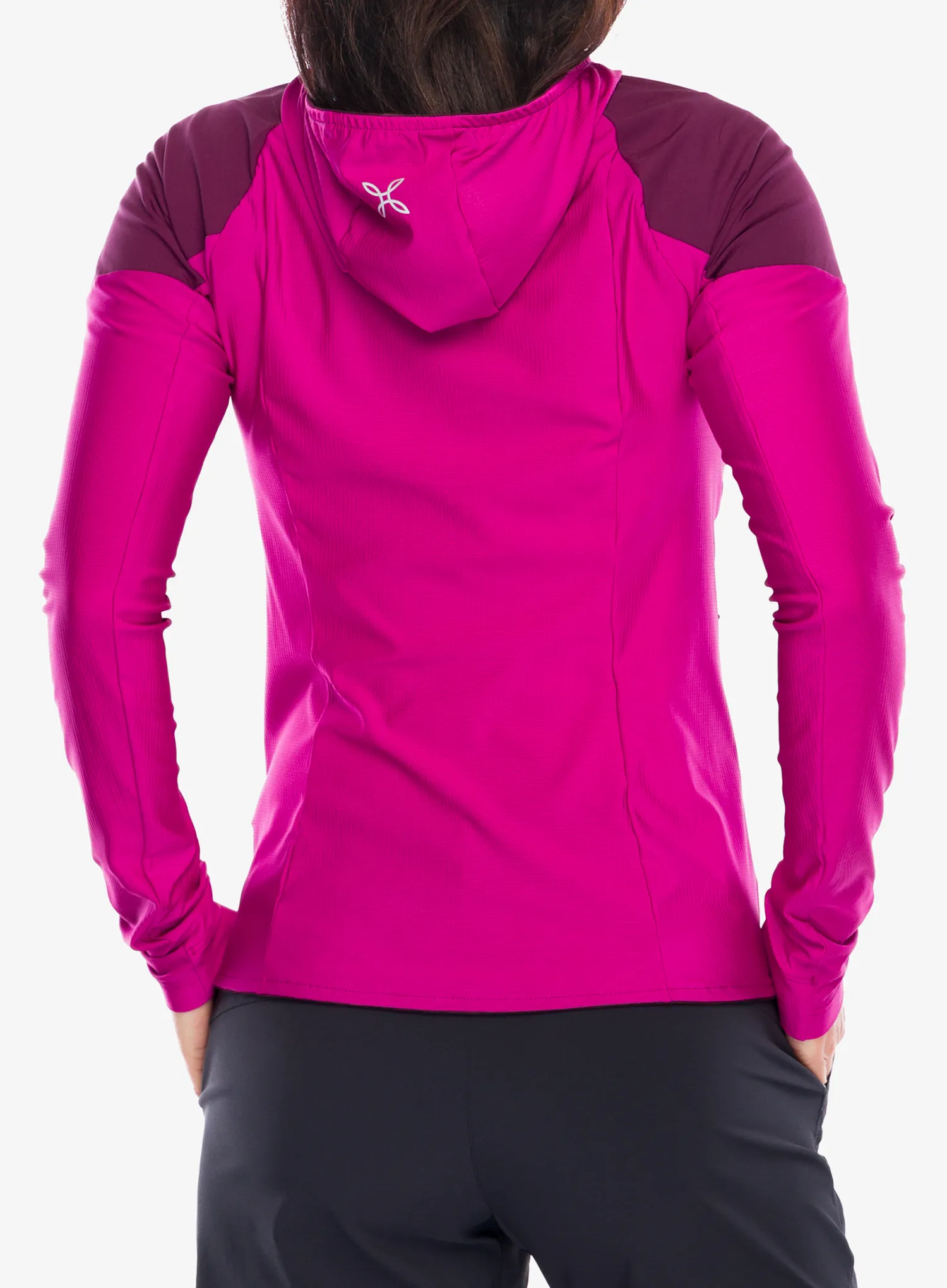 Moteriškas džemperis su užtrauktuku Montura Spitze Hooded Maglia - baton rouge/wine red