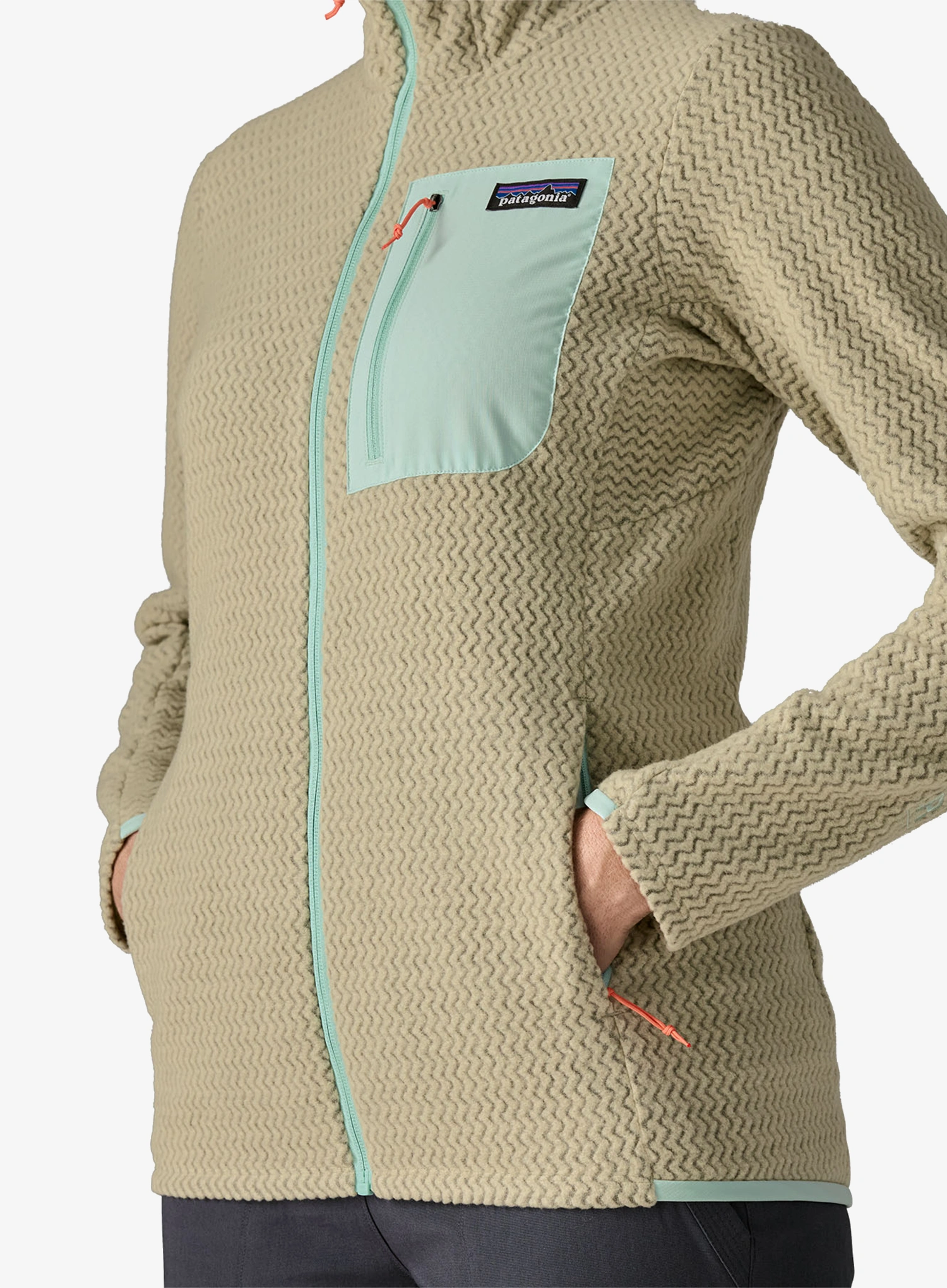 Moteriškas džemperis su užtrauktuku Patagonia R1 Air Full-Zip Hoody - weathered stone