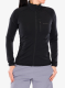 Moteriškas džemperis su užtrauktuku Salomon Essential Lightwarm FZ - deep black/black