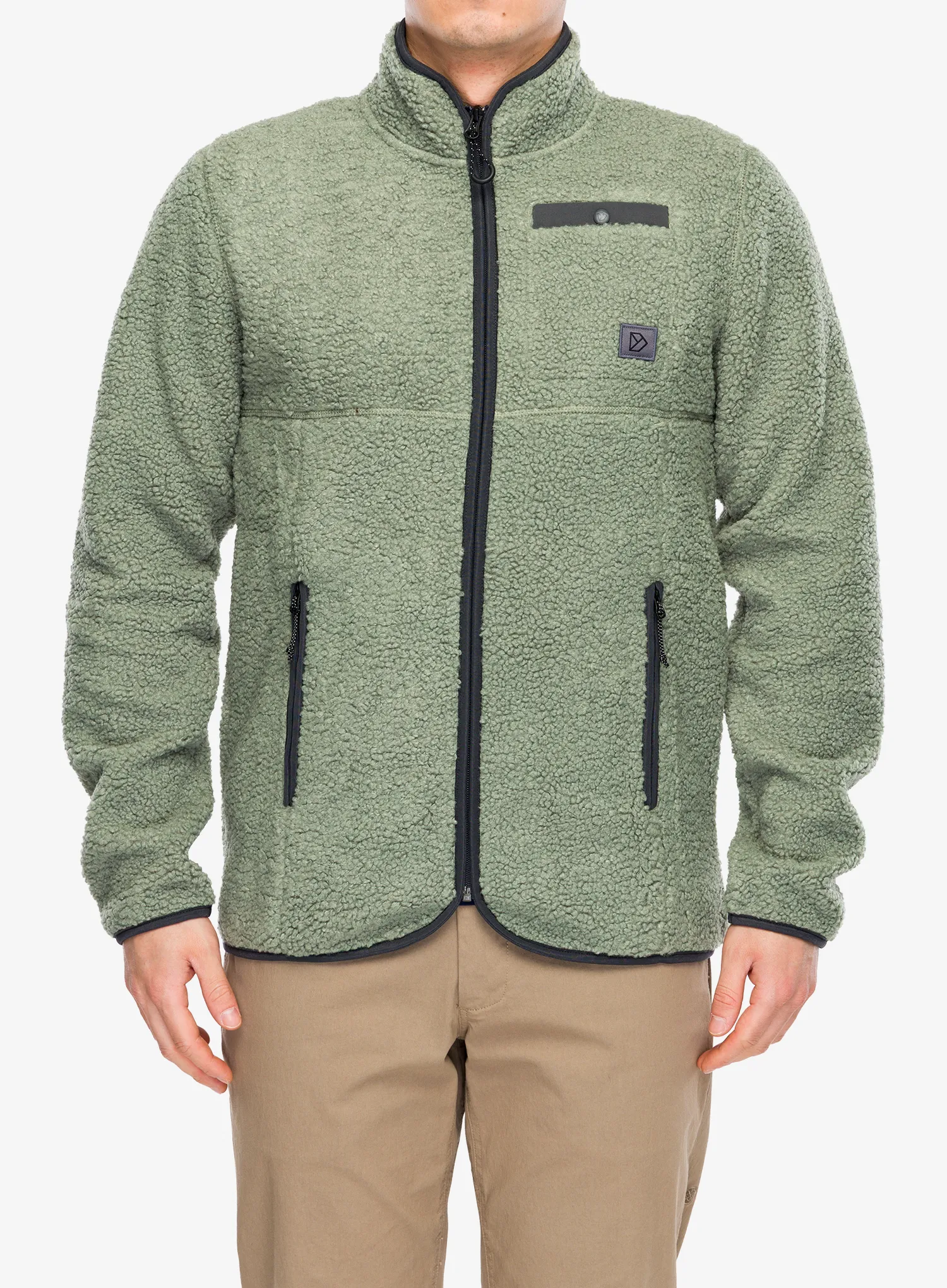 Džemperis su užtrauktuku Didriksons Phoenix Fullzip - light moss