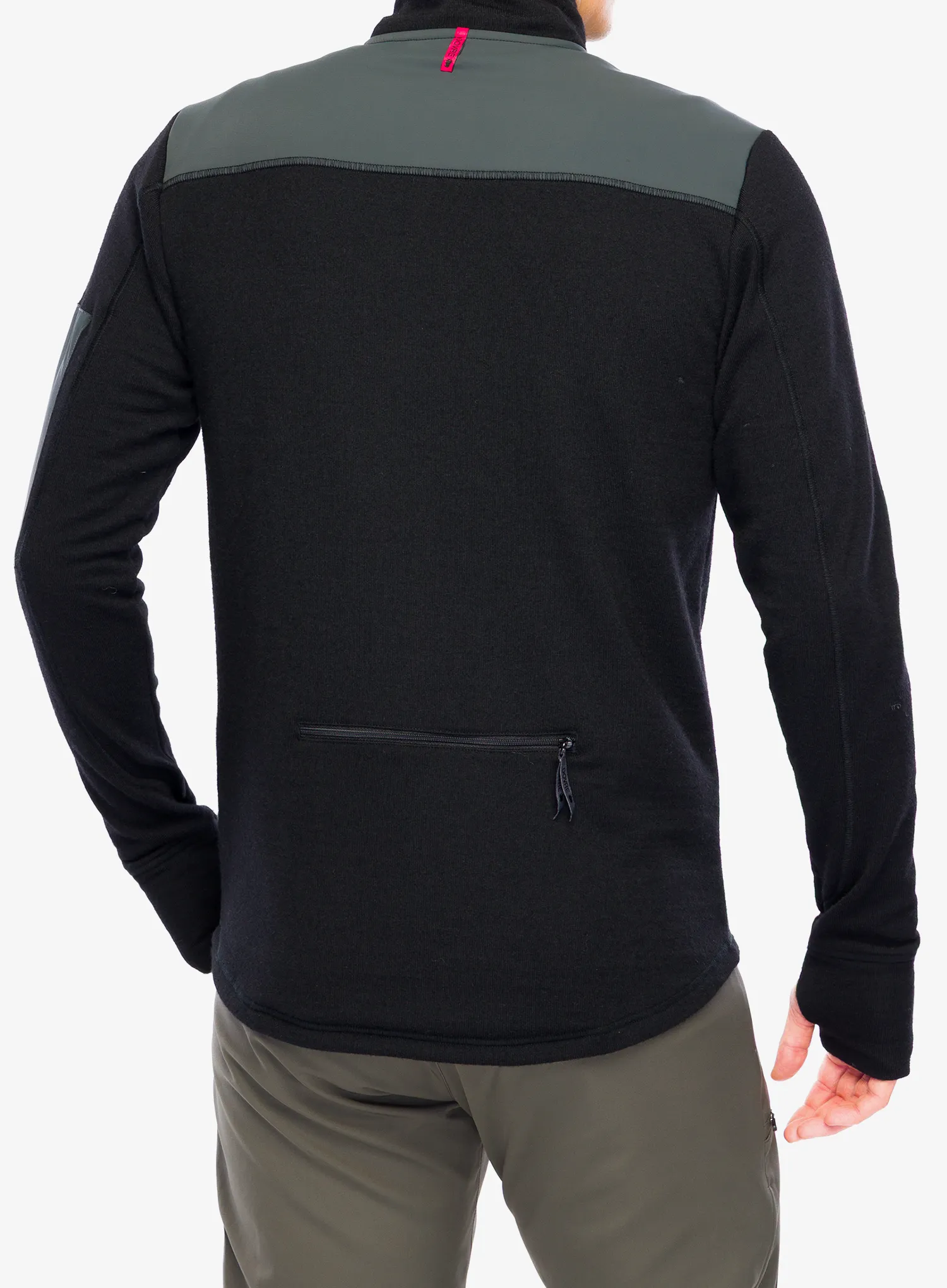Džemperis su užtrauktuku Dovre Outlayer Fleece Wool Zip - black