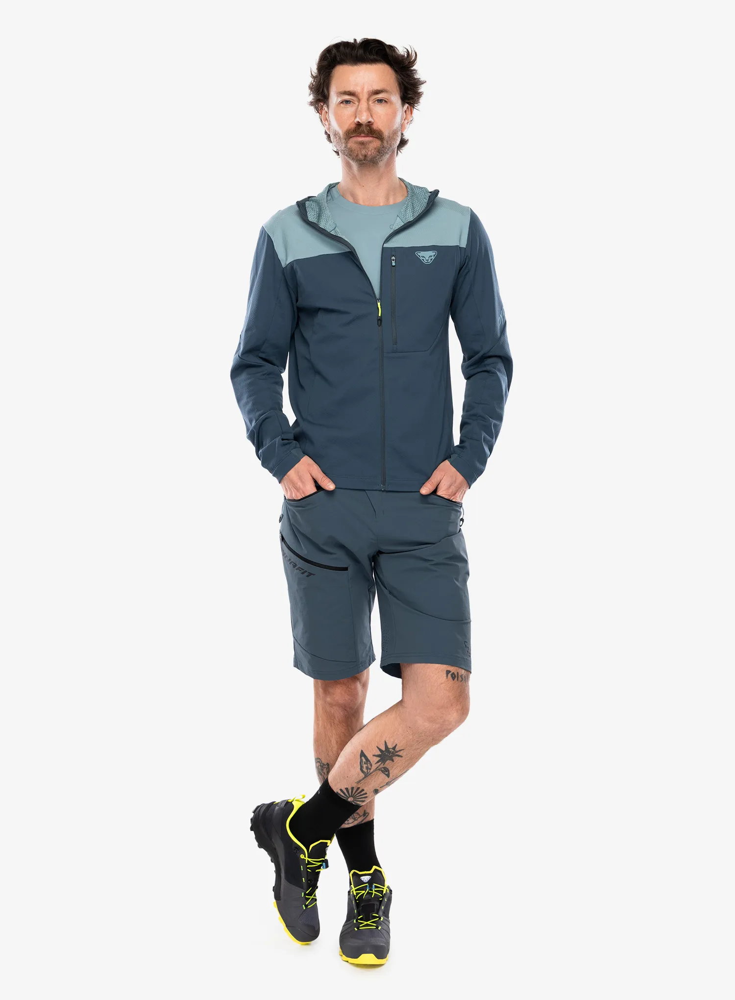 Džemperis su užtrauktuku Dynafit Traverse Thermal Hooded Jacket - smoke blue