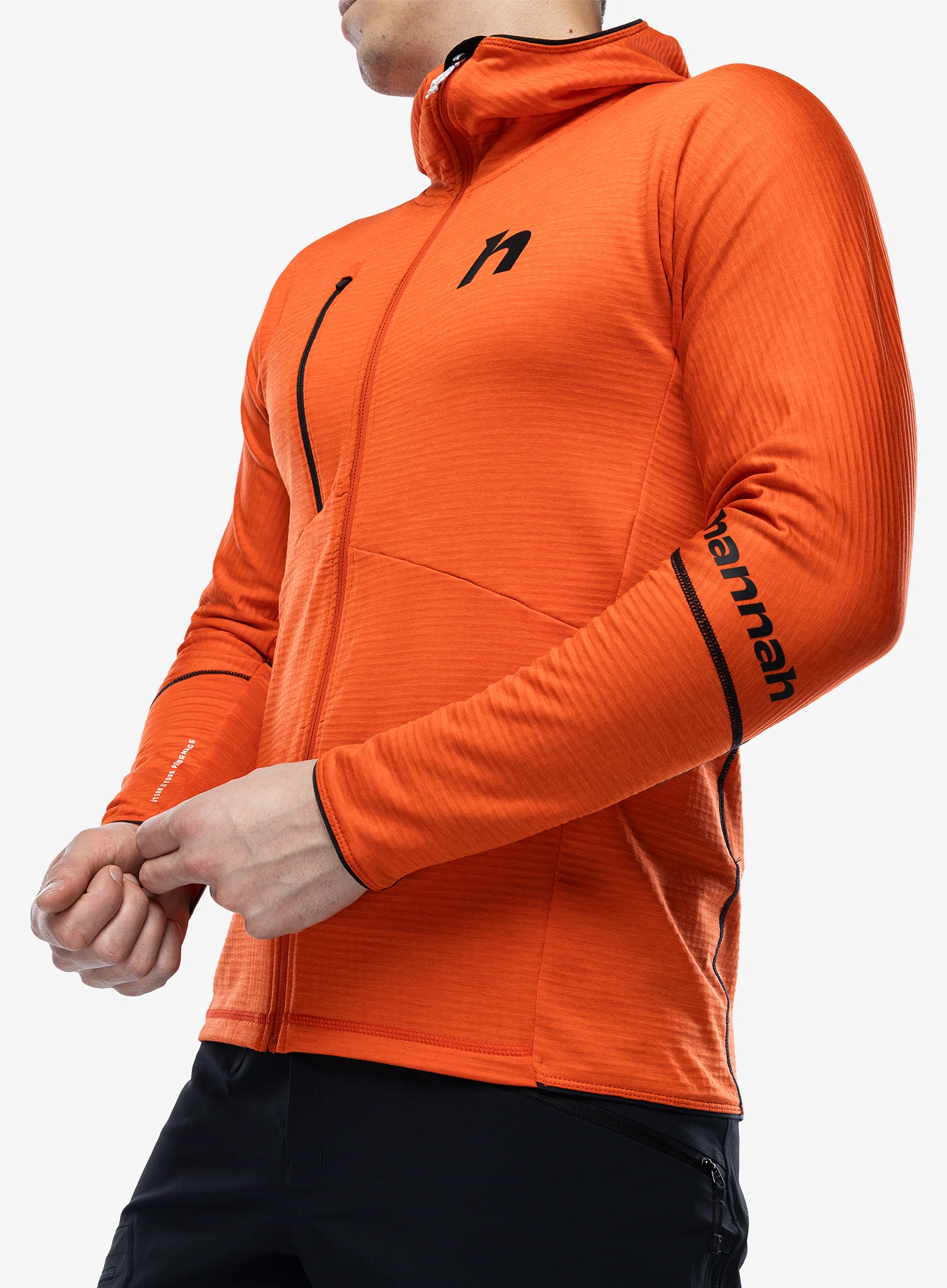 Džemperis su užtrauktuku Hannah Niro Hoody - spicy orange mel