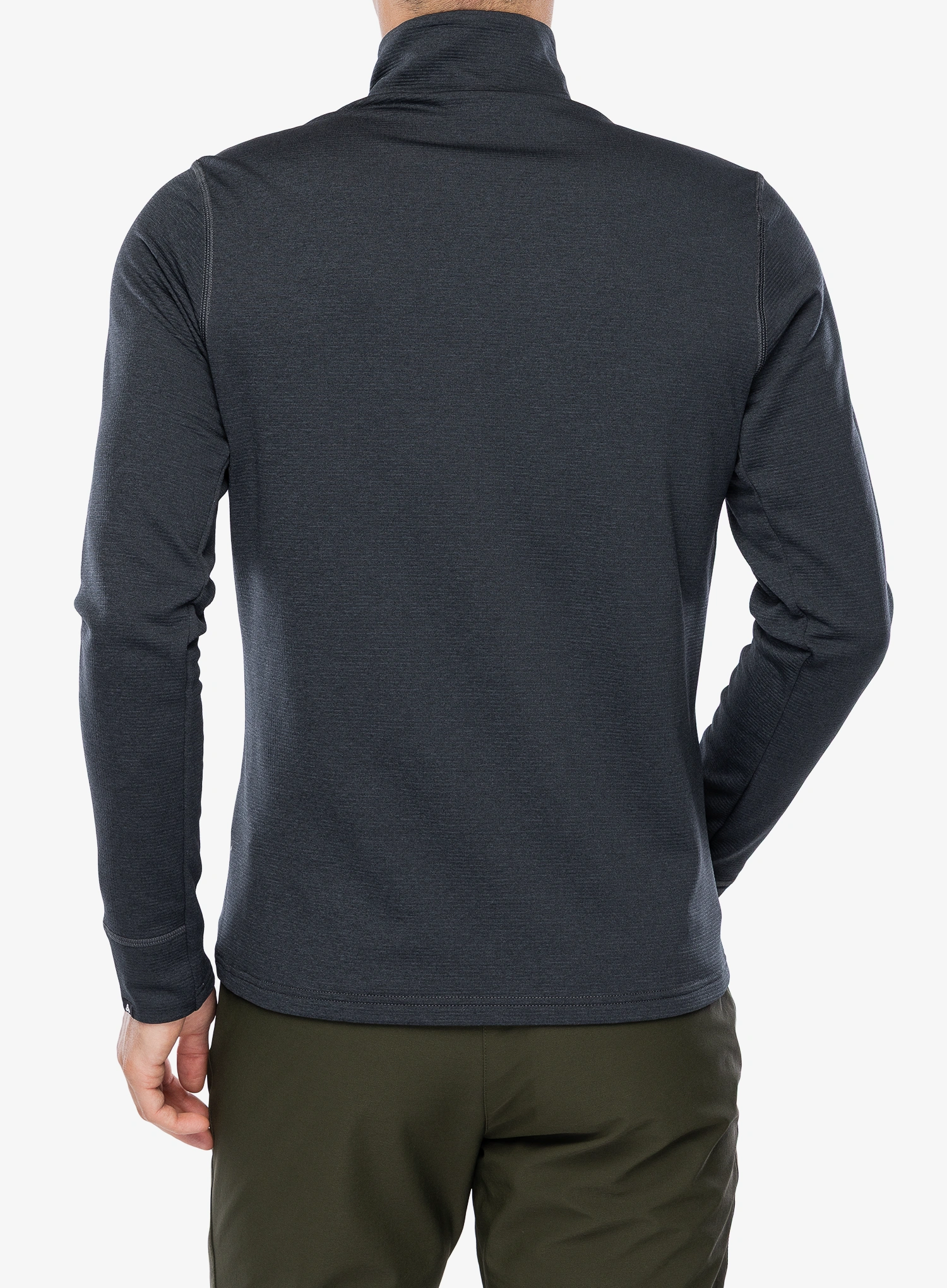 Džemperis su užtrauktuku Odlo Grid Fleece Mid Layer Full Zip - black melange