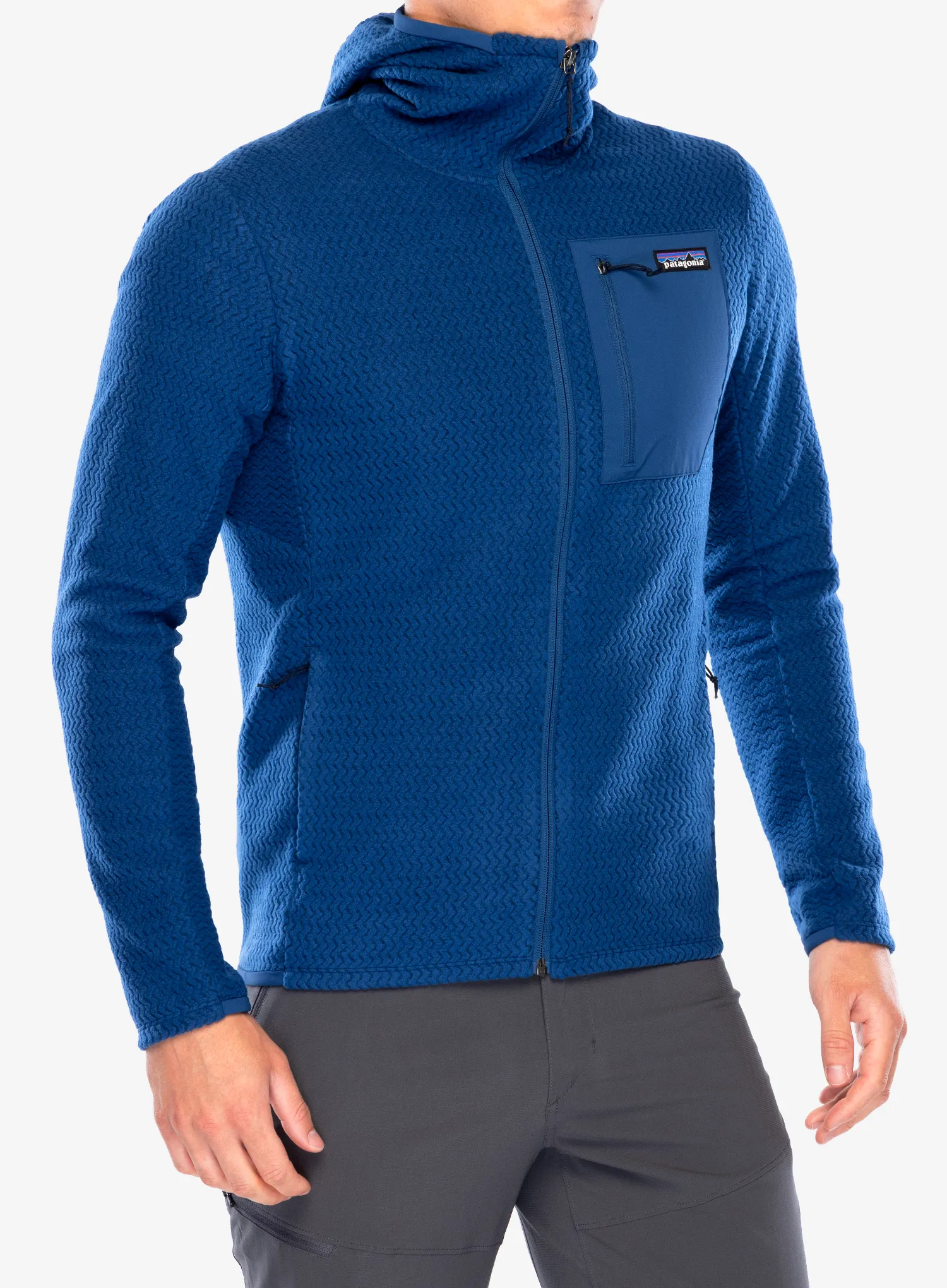 Džemperis su užtrauktuku Patagonia R1 Air Full-Zip Hoody - clement blue