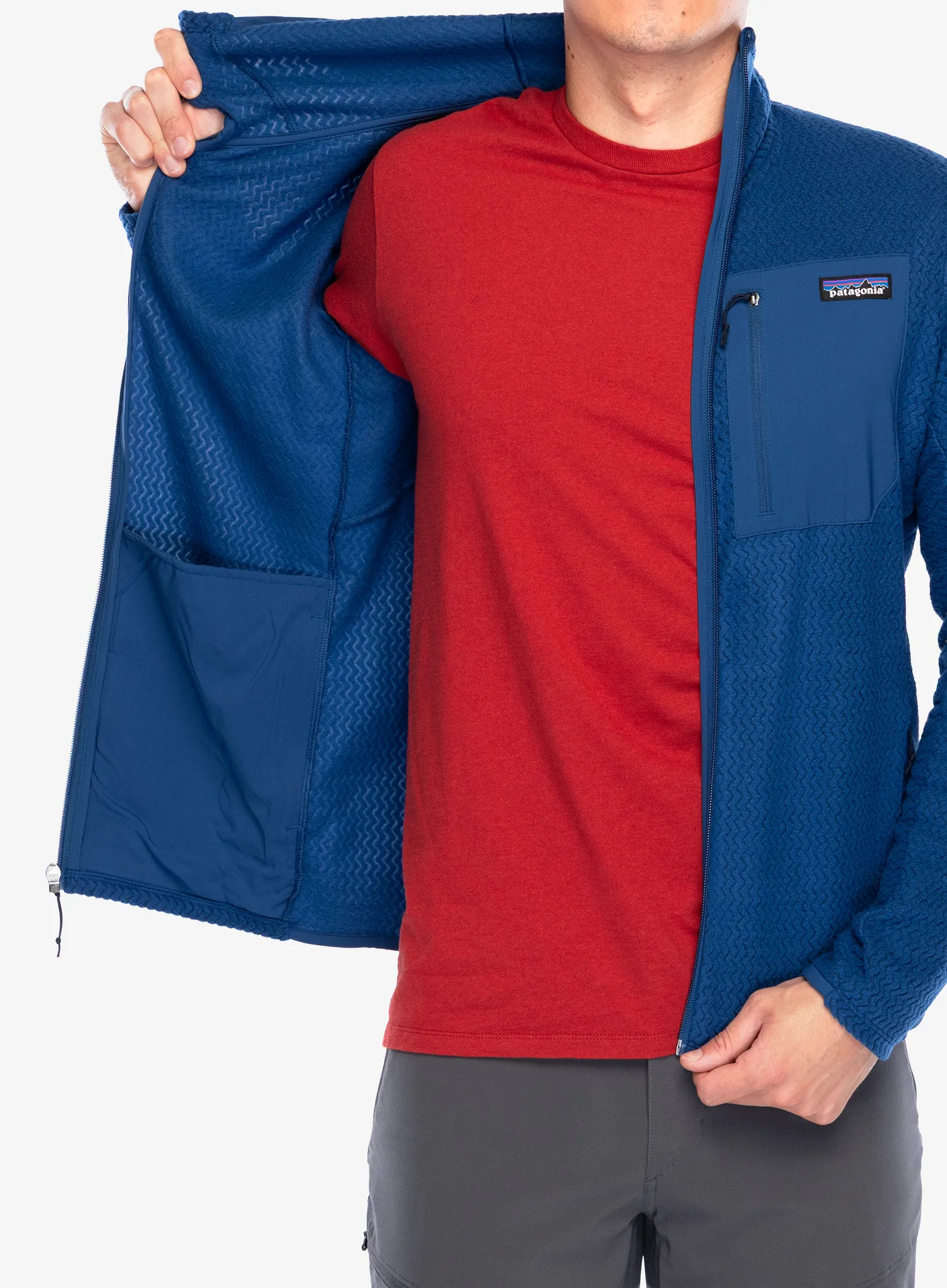 Džemperis su užtrauktuku Patagonia R1 Air Full-Zip Hoody - clement blue