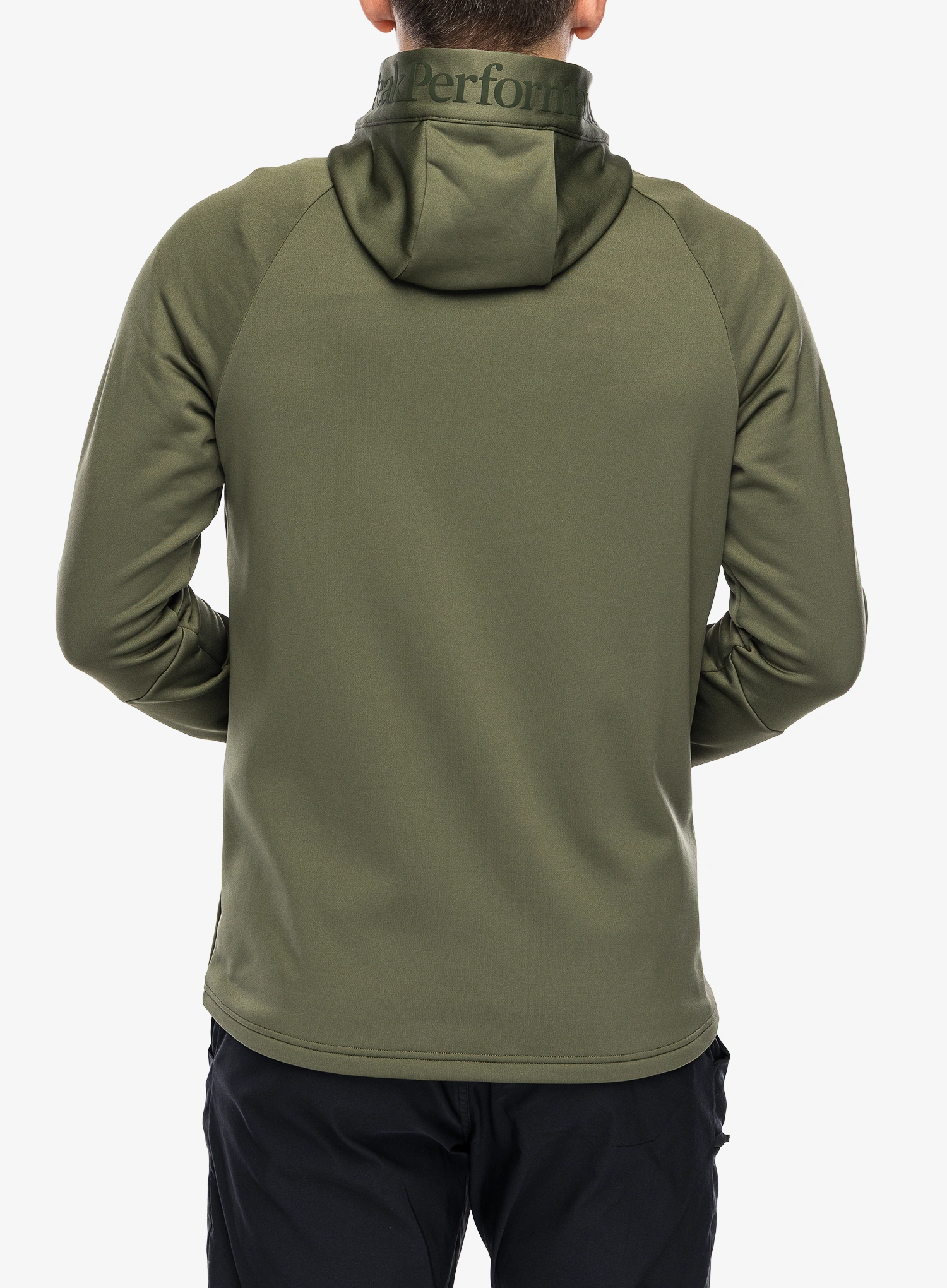 Džemperis su užtrauktuku Peak Performance Rider Essentials Zip Hood - pine needle/pine needle