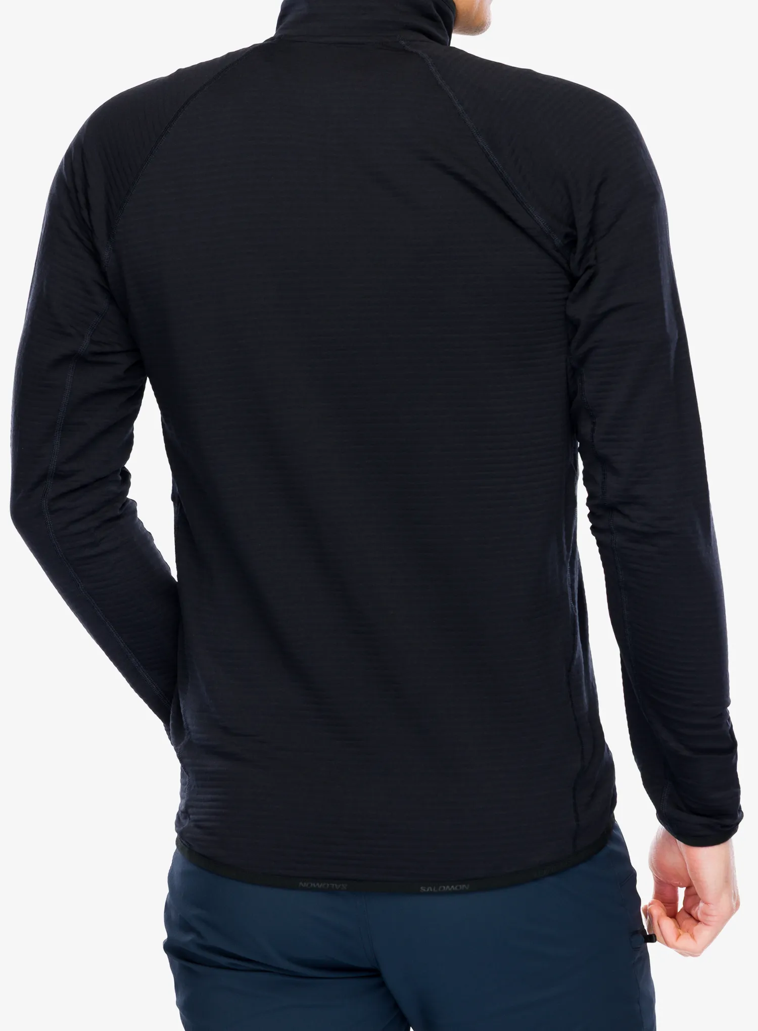 Džemperis su užtrauktuku Salomon Essential Lightwarm FZ - deep black