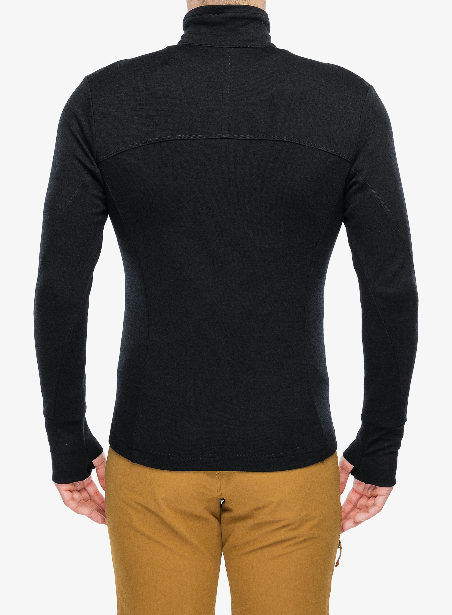 Džemperis Sensor Merino Upper Fleece Full Zip - black