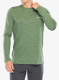Džemperis Smartwool Merino Hemp Blend Gear Up Long Sleeve Graphic Tee - fern green heather