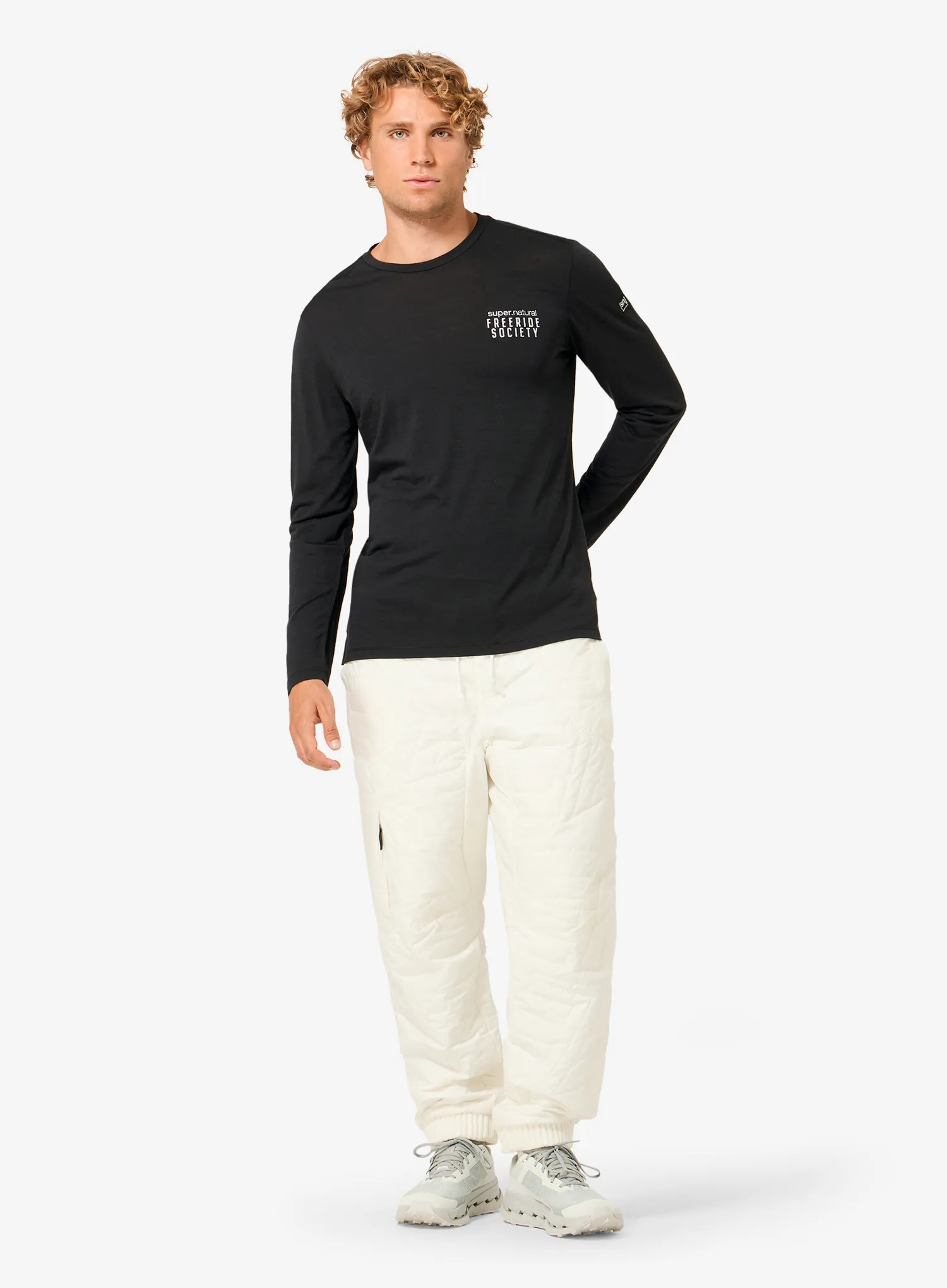 Džemperis Super.natural Freeride Society LS - jet black/various