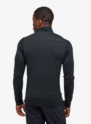 Termoaktyvus džemperis Black Diamond Coefficient LT Quarter Zip Pullover - black
